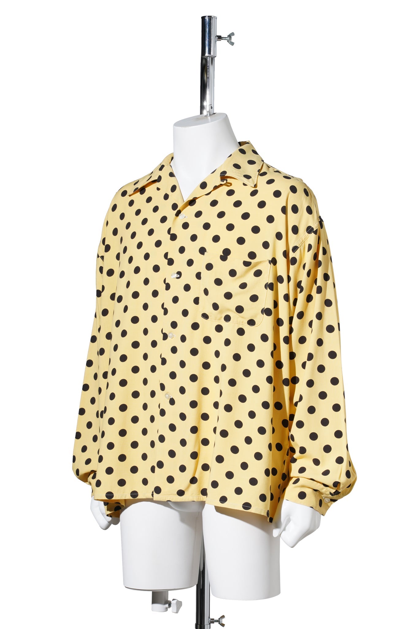 RAYON SHIRT/DOT / YELLOW