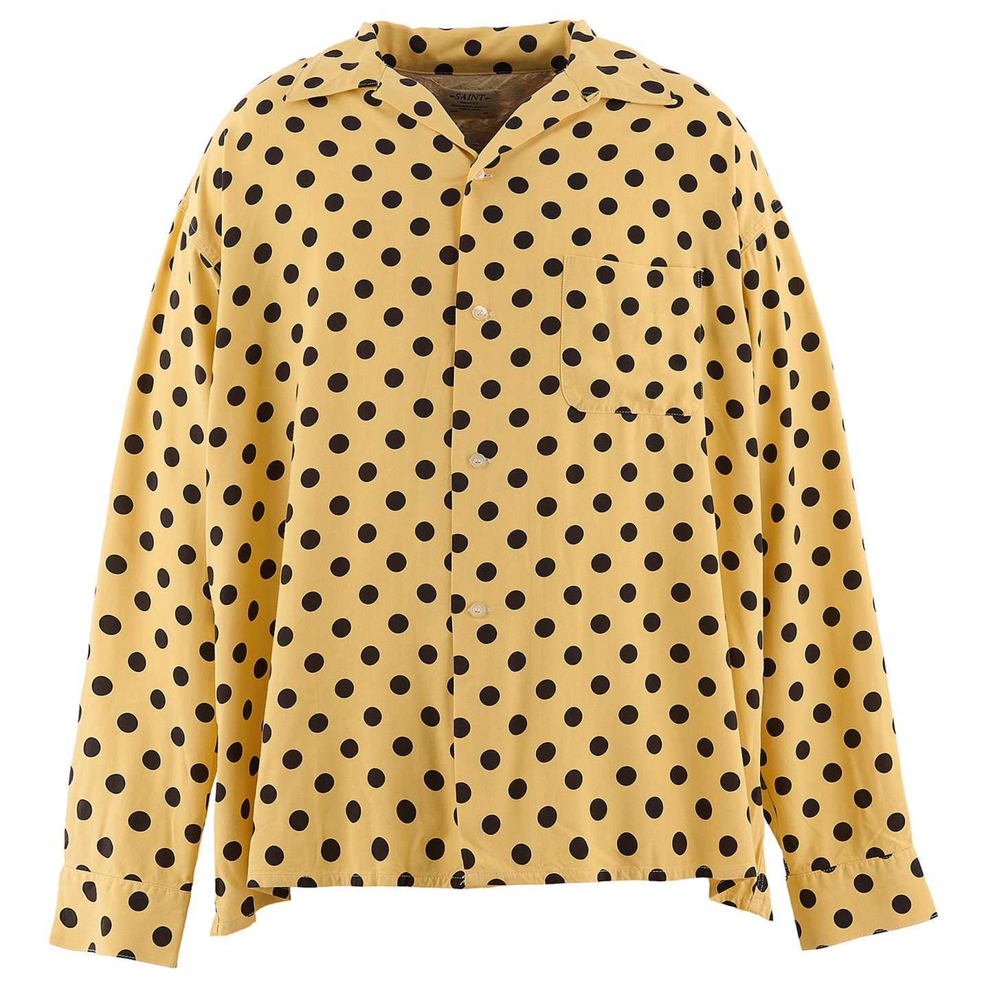 RAYON SHIRT/DOT / YELLOW