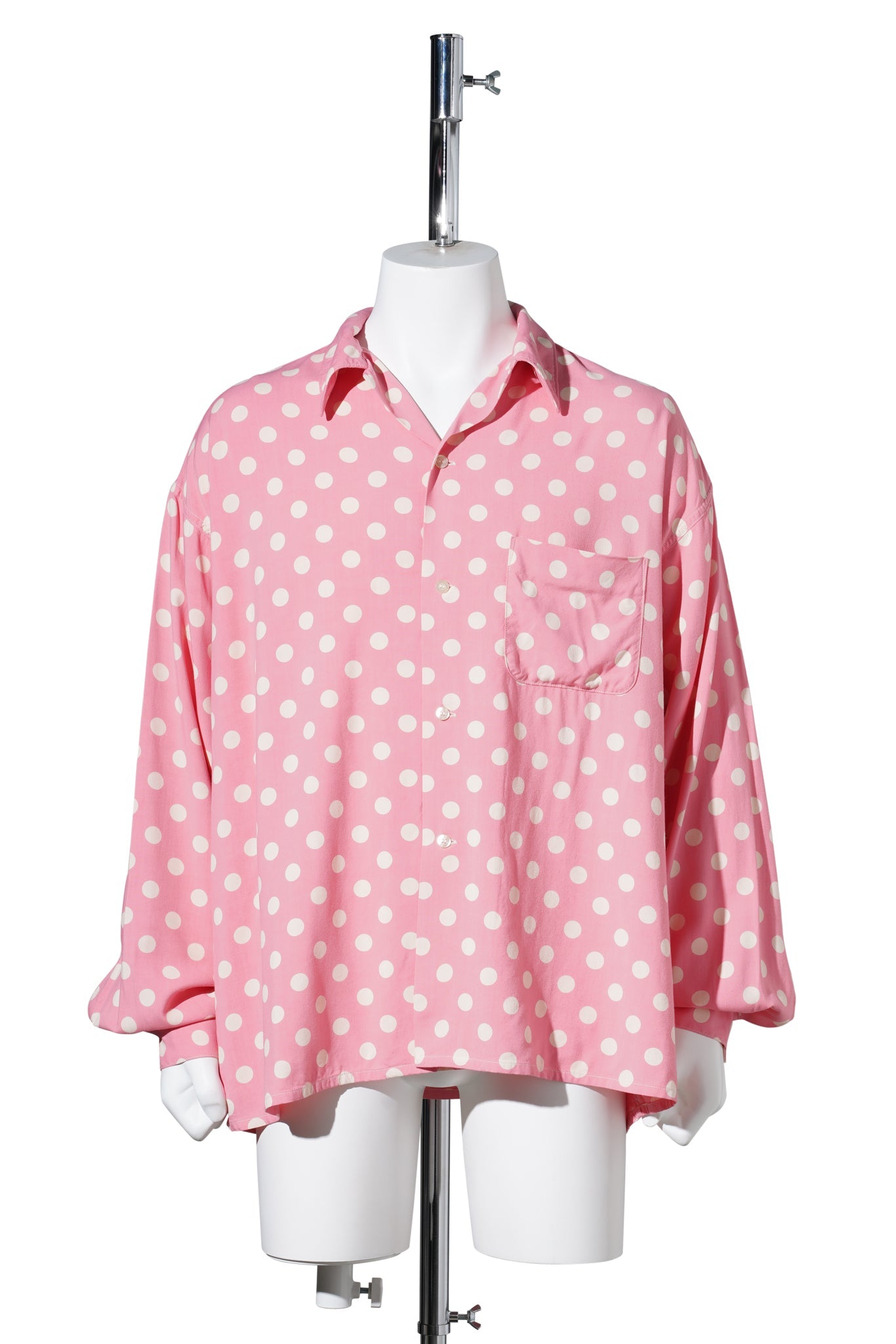 RAYON SHIRT/DOT / PINK