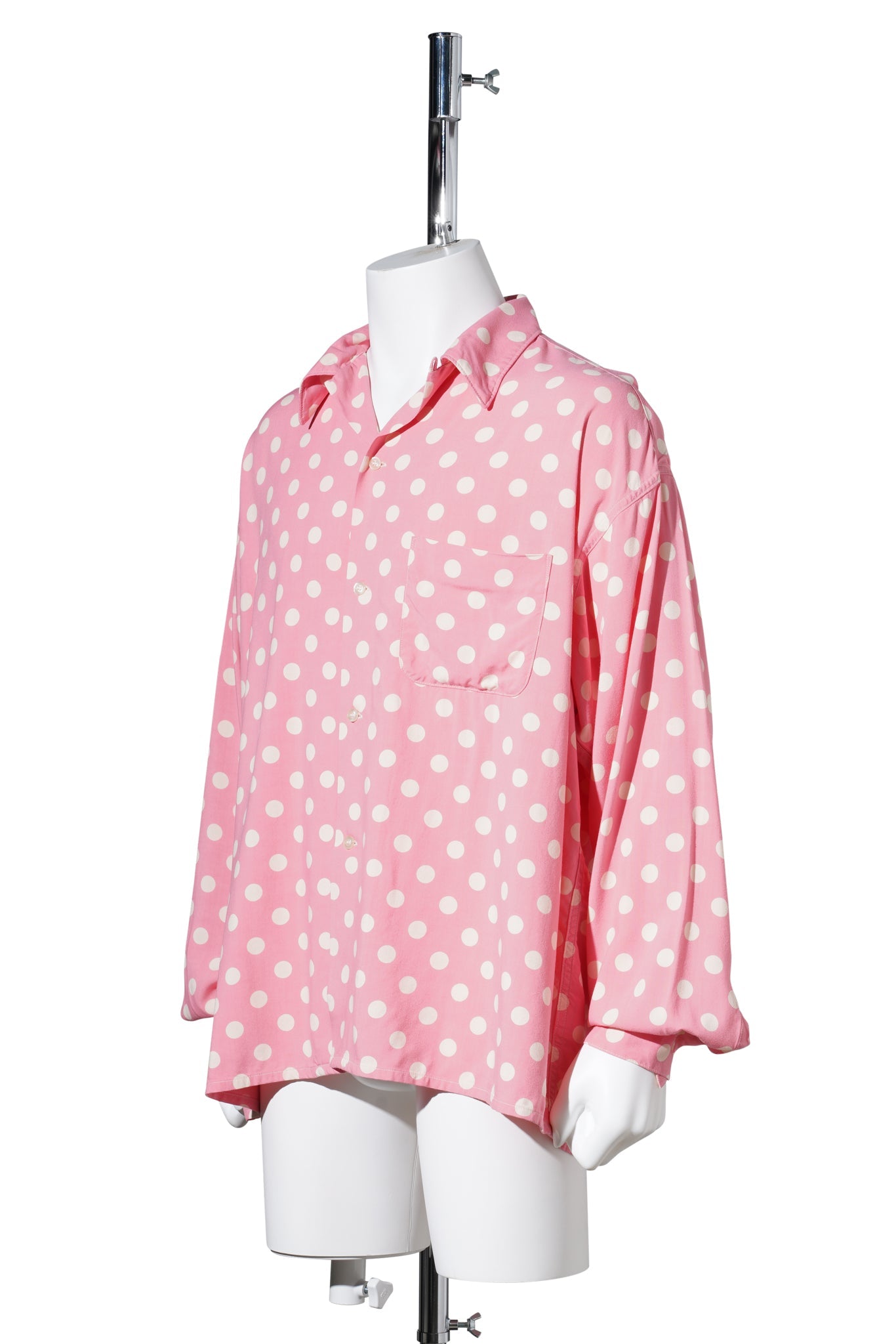 RAYON SHIRT/DOT / PINK