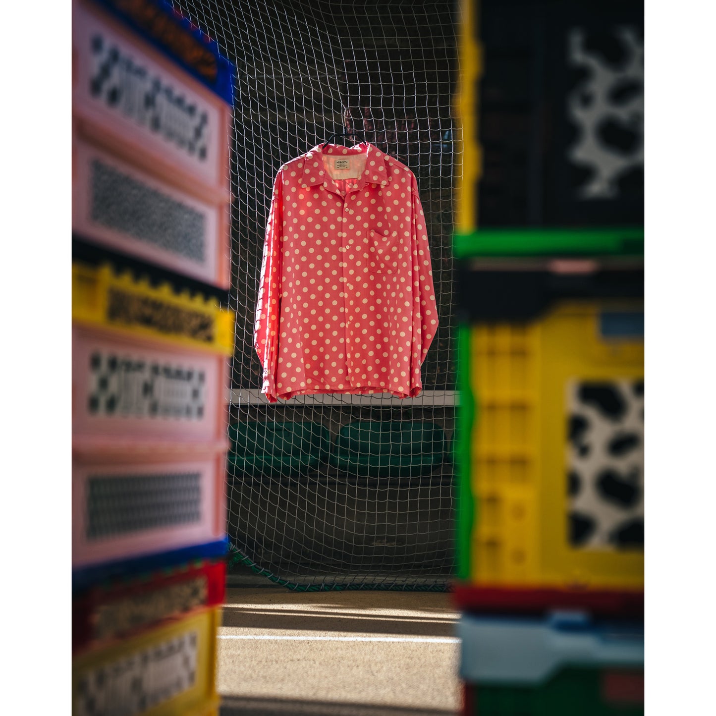 RAYON SHIRT/DOT / PINK