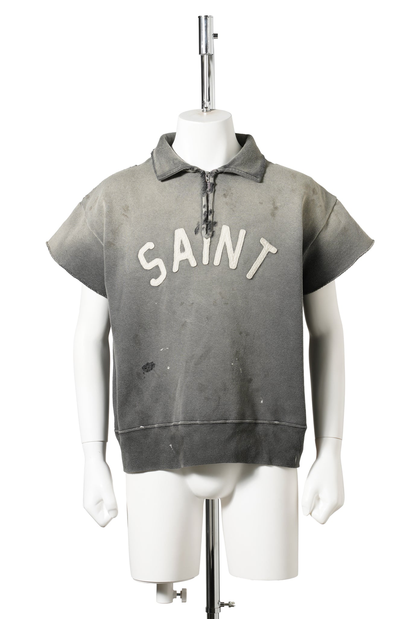 SS HALF ZIP SWEAT/SAINT / CHARCOAL