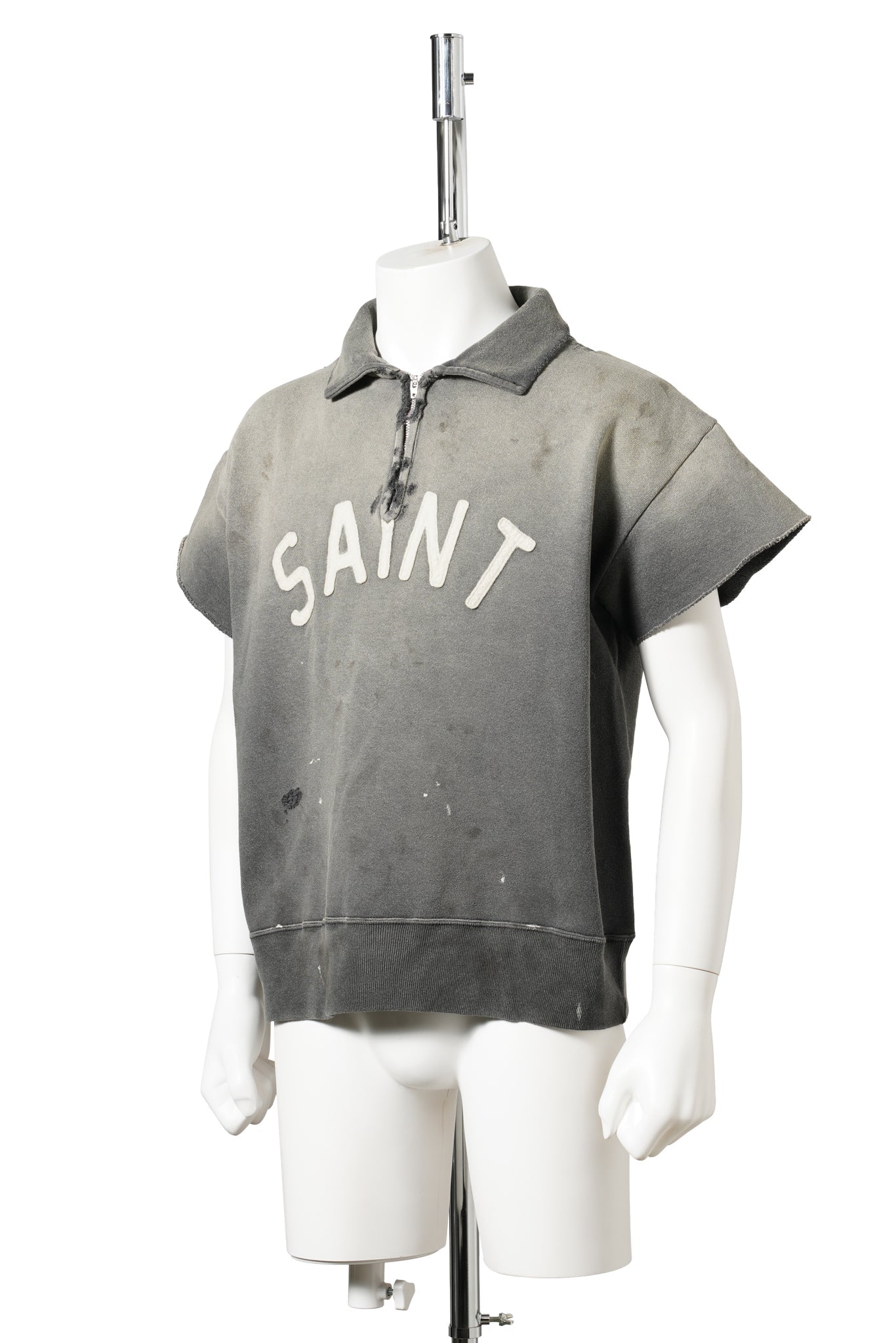 SS HALF ZIP SWEAT/SAINT / CHARCOAL