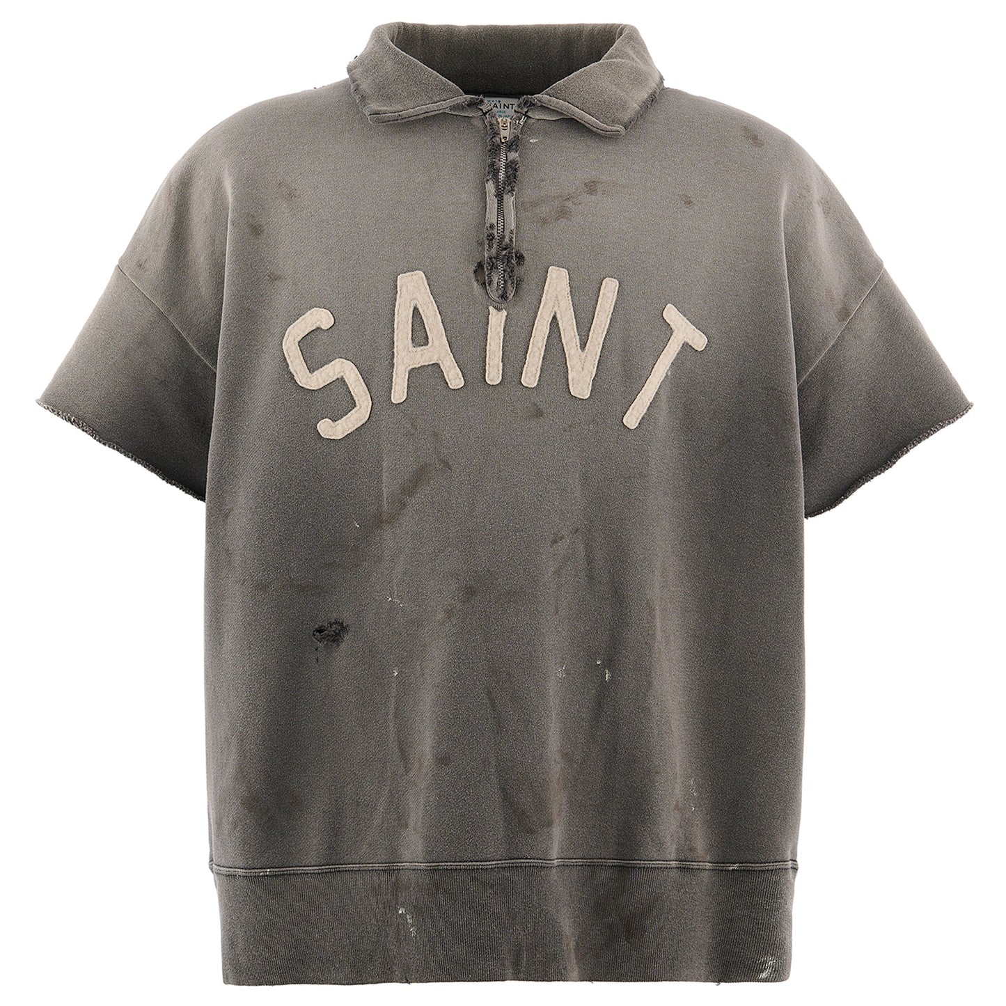SS HALF ZIP SWEAT/SAINT / CHARCOAL