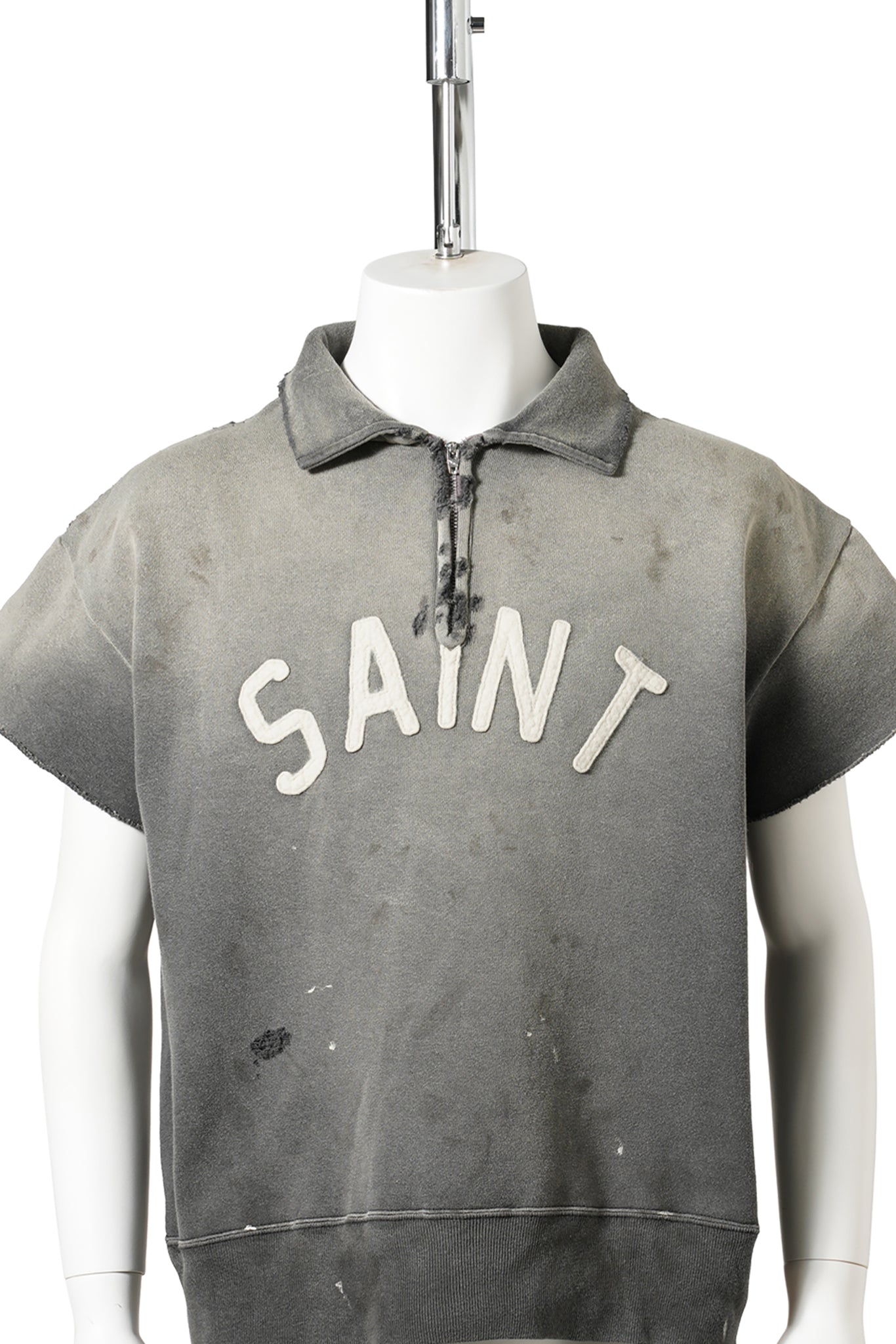 SS HALF ZIP SWEAT/SAINT / CHARCOAL