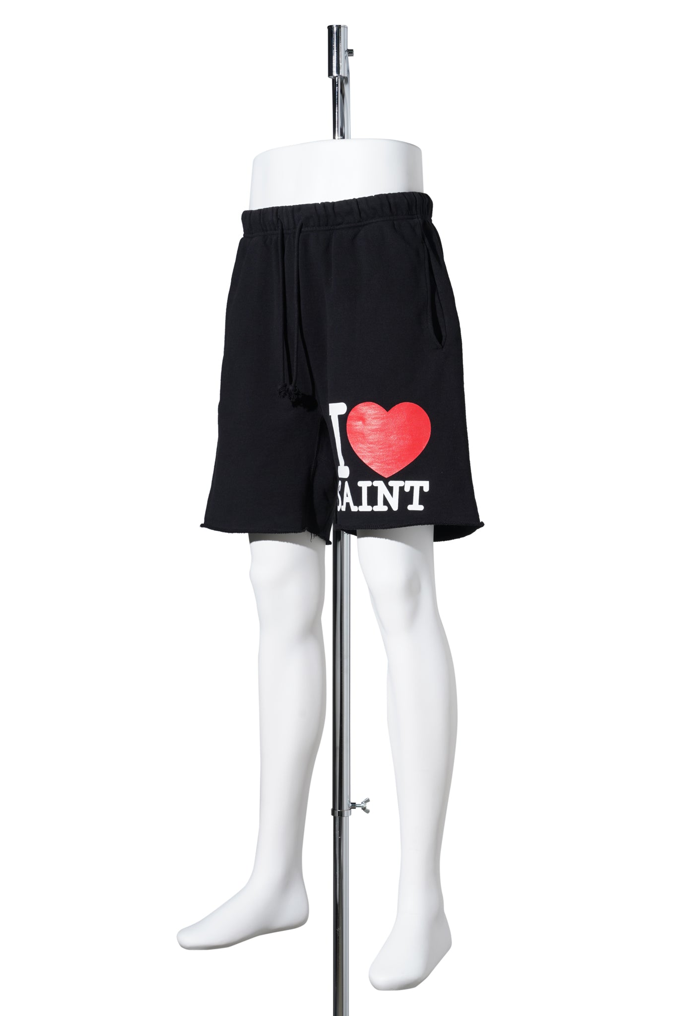 SWEAT SHORTS/I LOVE SAINT / BLK