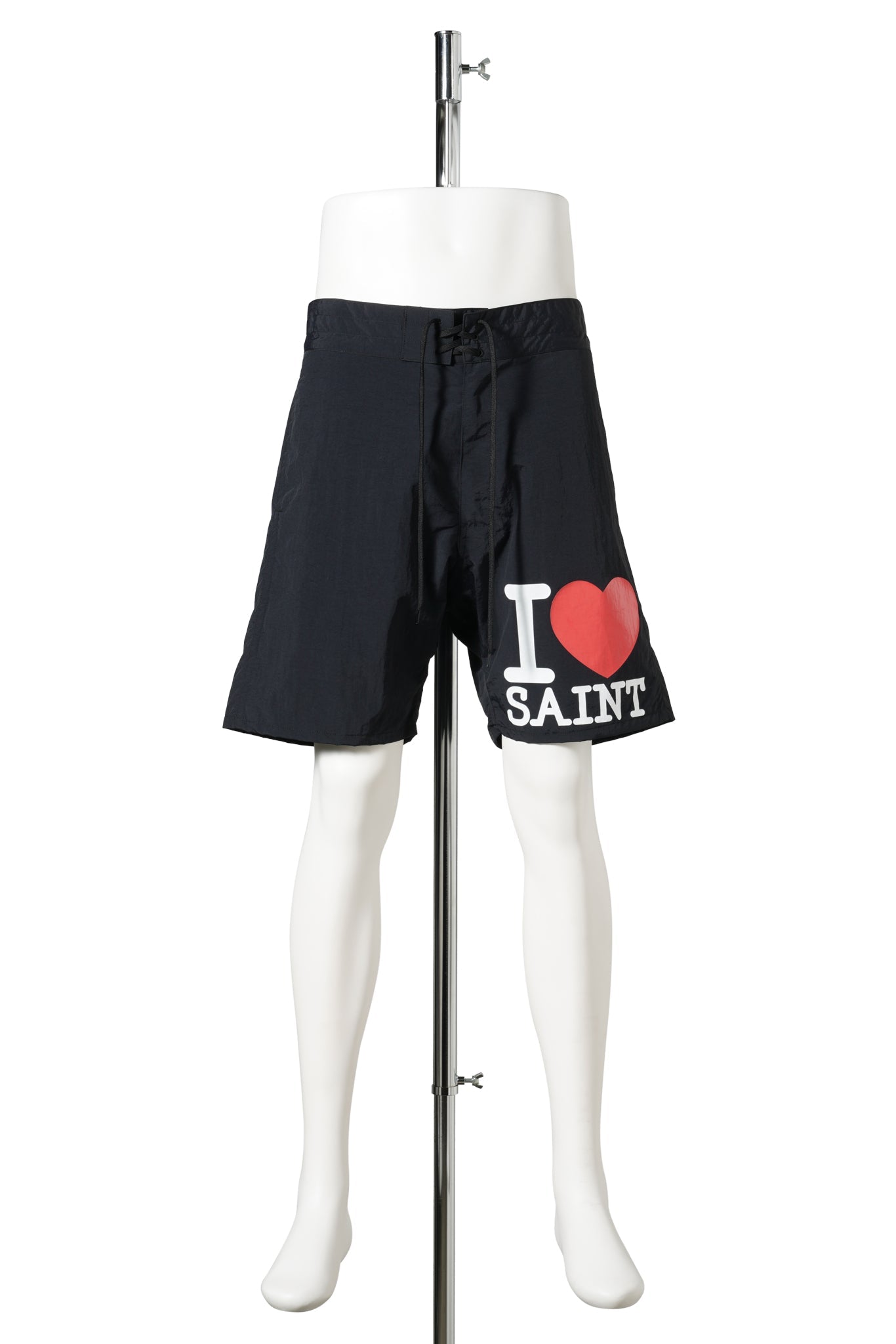 NYLON SHORTS /I LOVE SAINT / BLACK