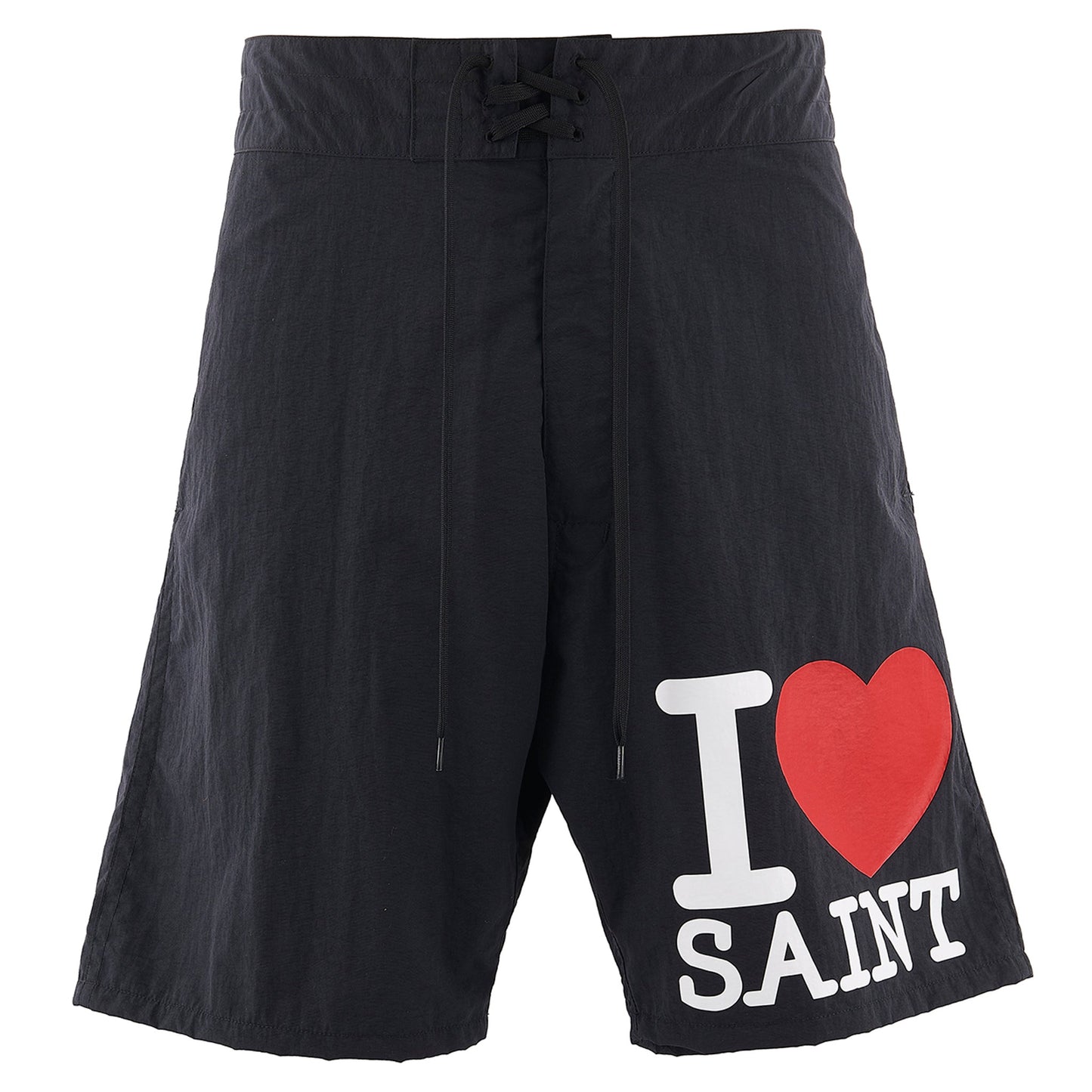 NYLON SHORTS /I LOVE SAINT / BLACK