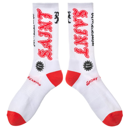 SOCKS/SAINT / WHITE+RED