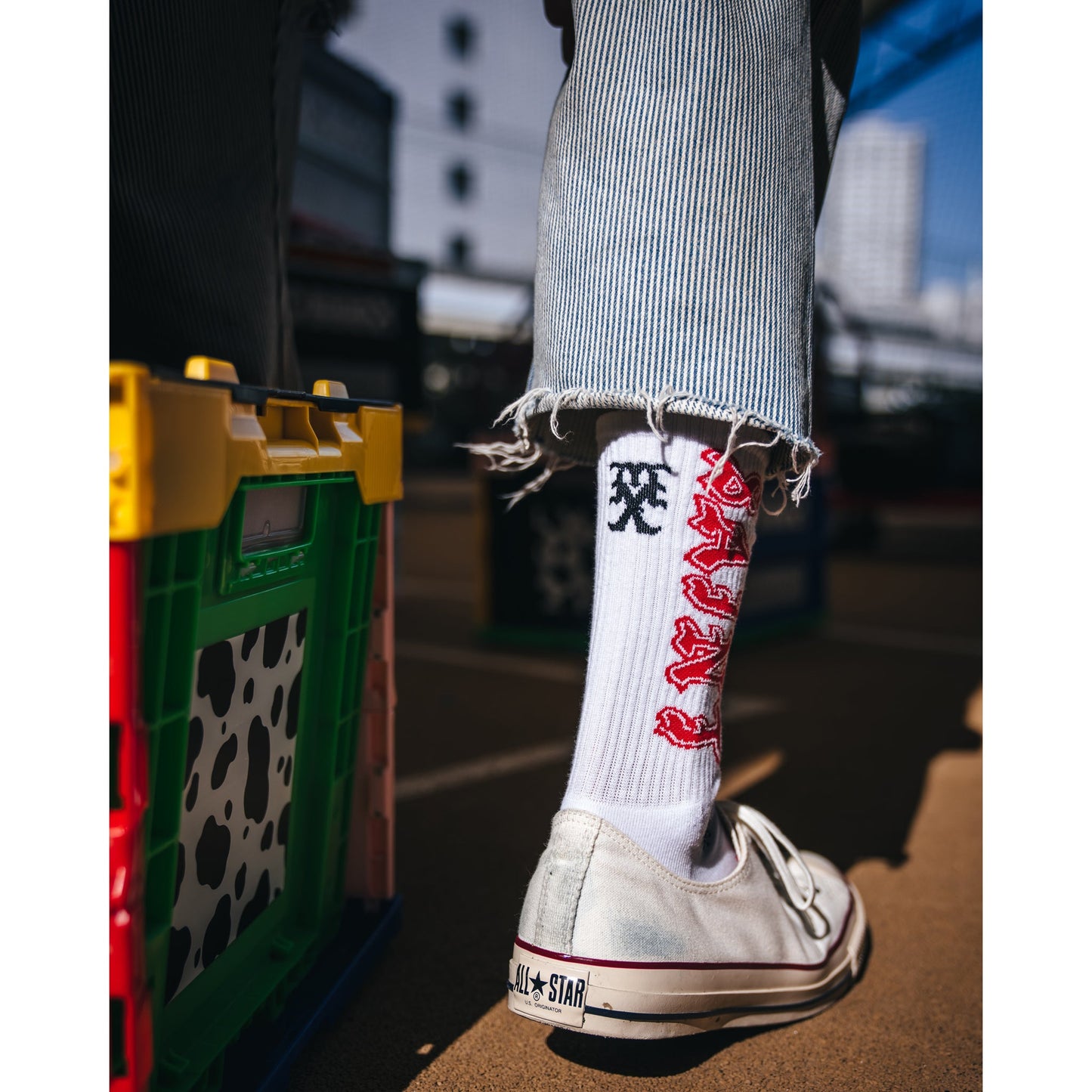 SOCKS/SAINT / WHITE+RED