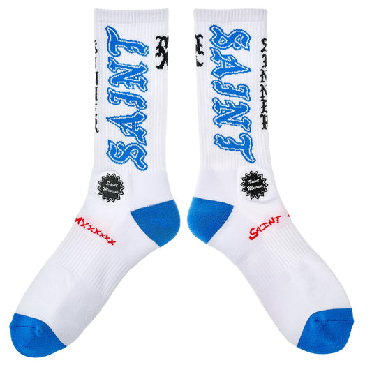 SOCKS/SAINT / WHITE+BLUE