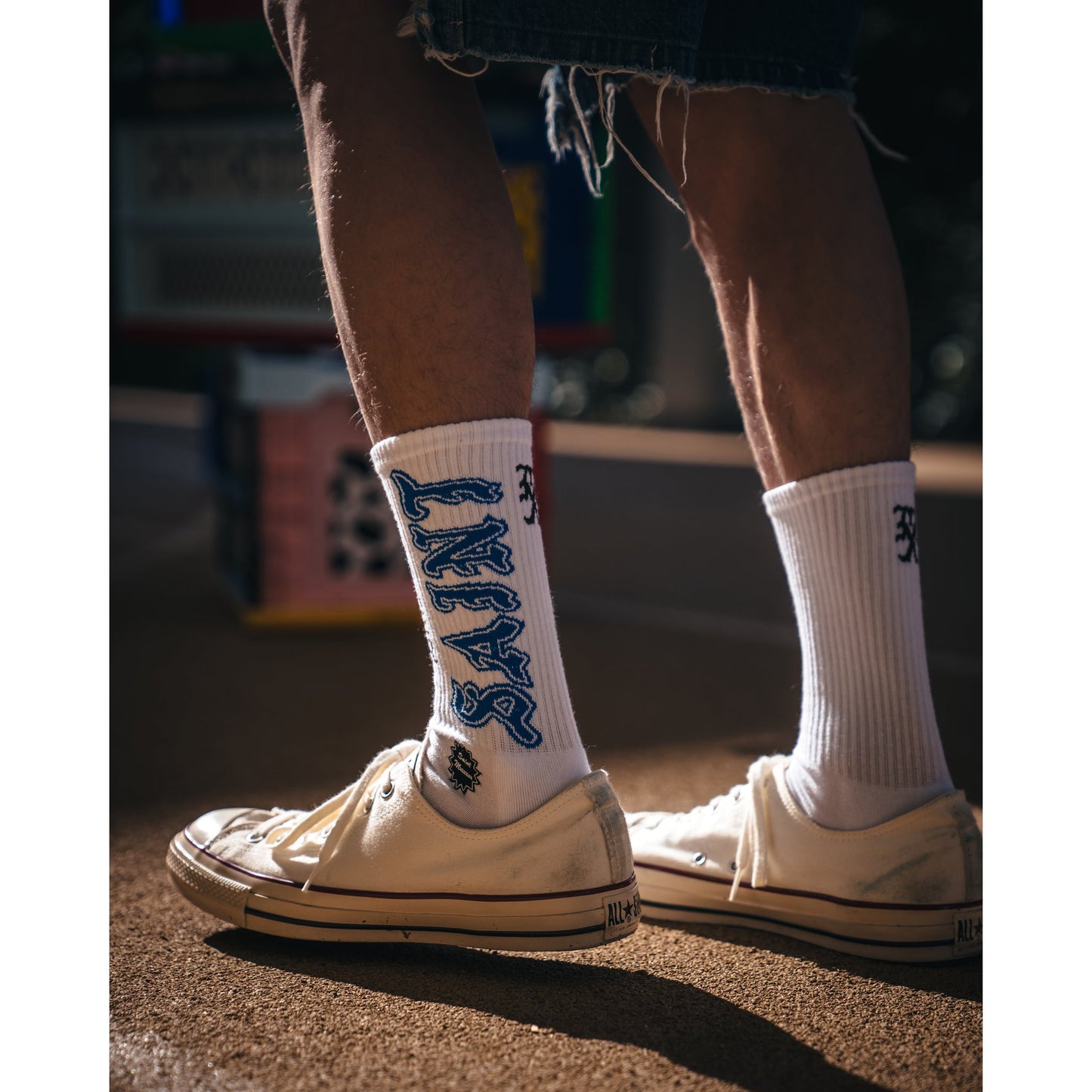 SOCKS/SAINT / WHITE+BLUE