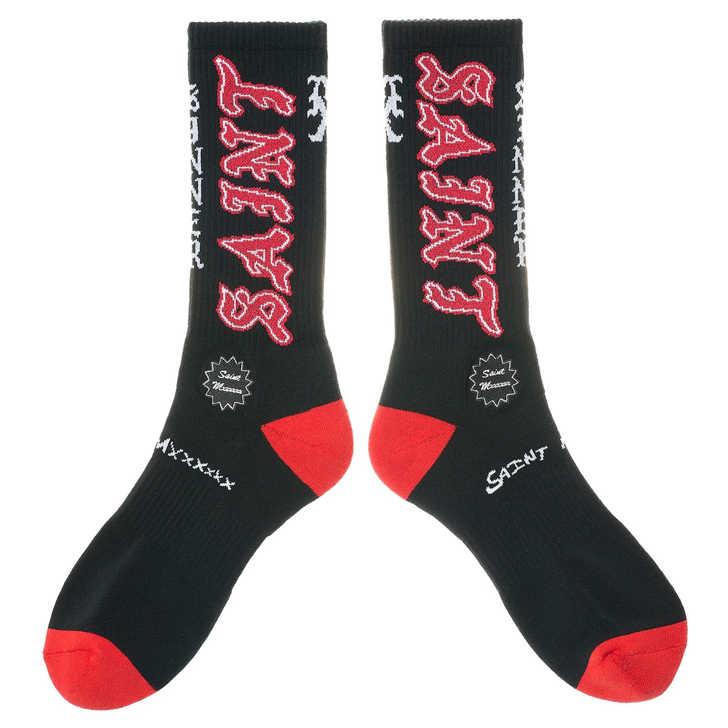 SOCKS/SAINT / BLACK+RED