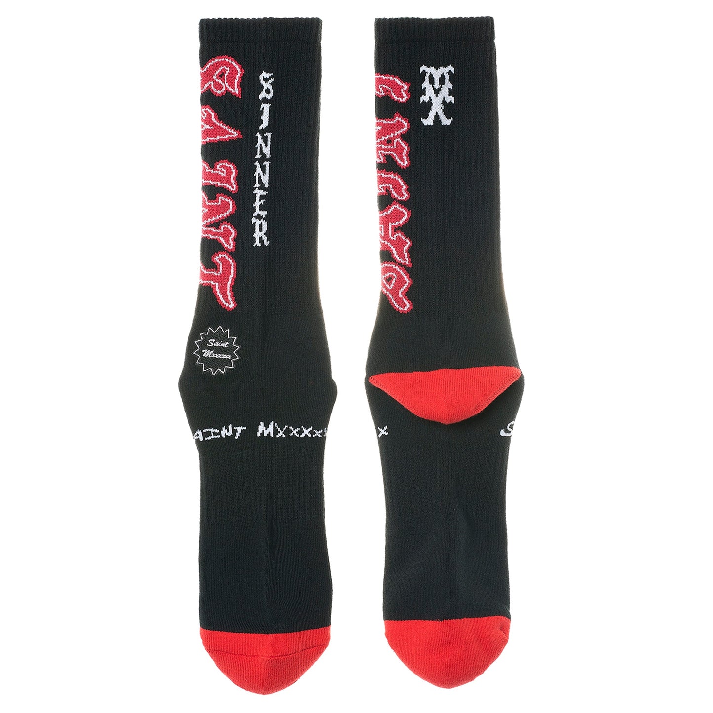 SOCKS/SAINT / BLACK+RED