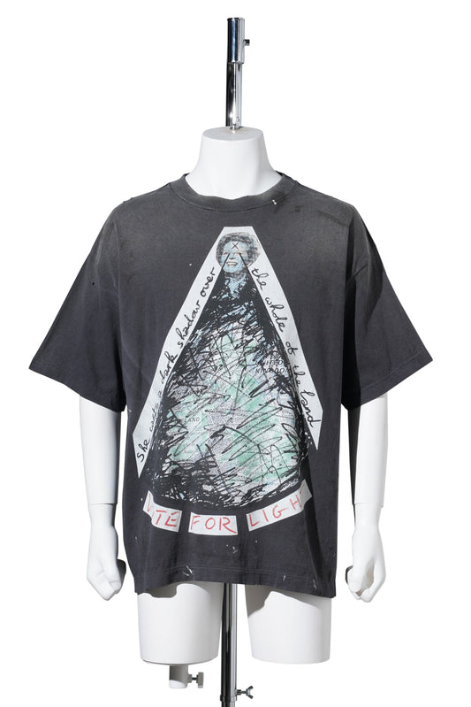 SAINT Mxxxxxx x Jamie Reid JR_SS T-SHIRT/VOTE F LIGHT / BLK