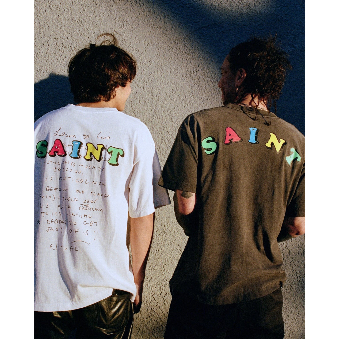 SAINT Mxxxxxx x Jamie Reid JR_SS T-SHIRT/VOTE F LIGHT / BLK