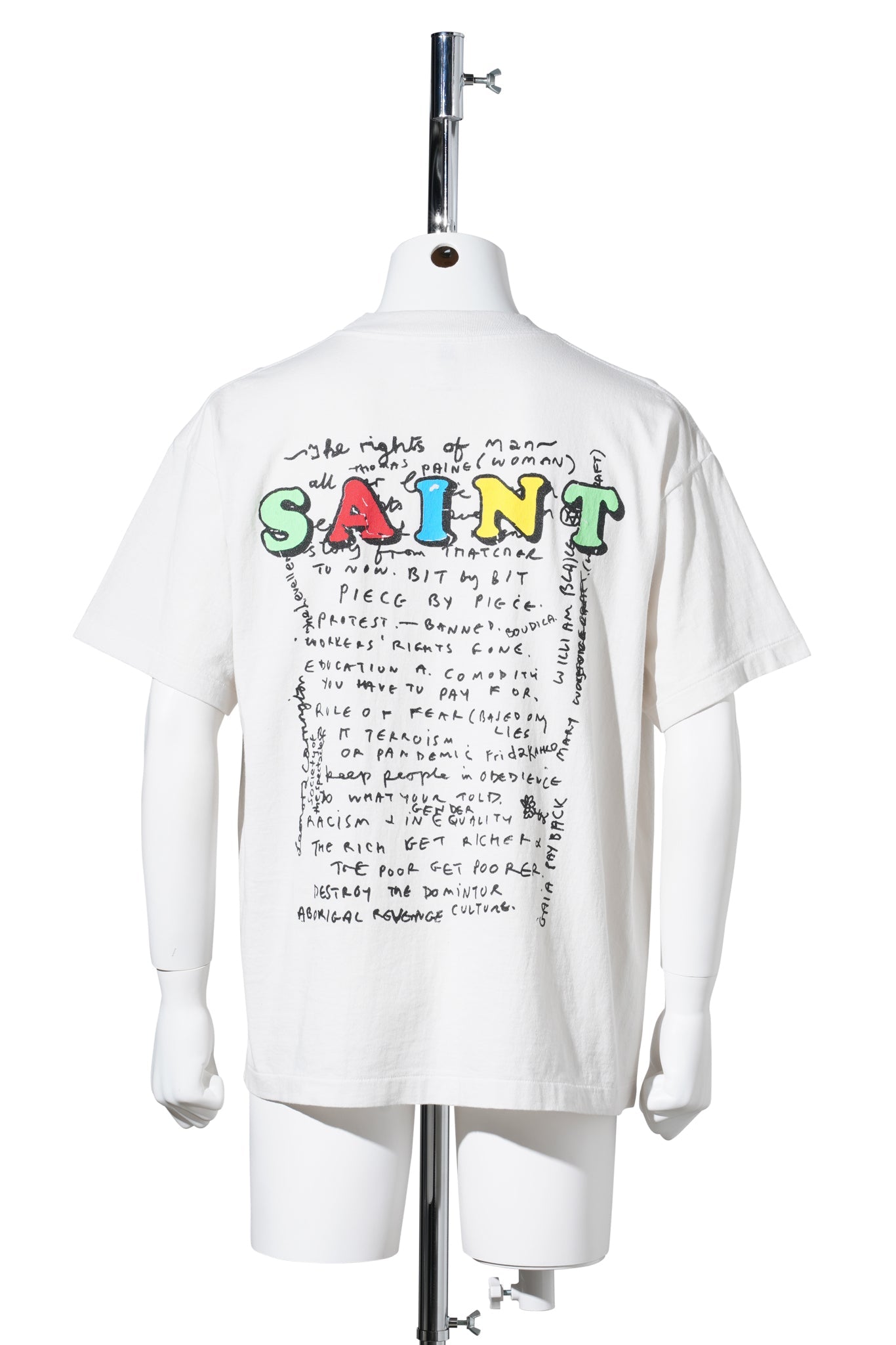 SAINT Mxxxxxx x Jamie Reid JR_SS T-SHIRT/MASK / WHITE