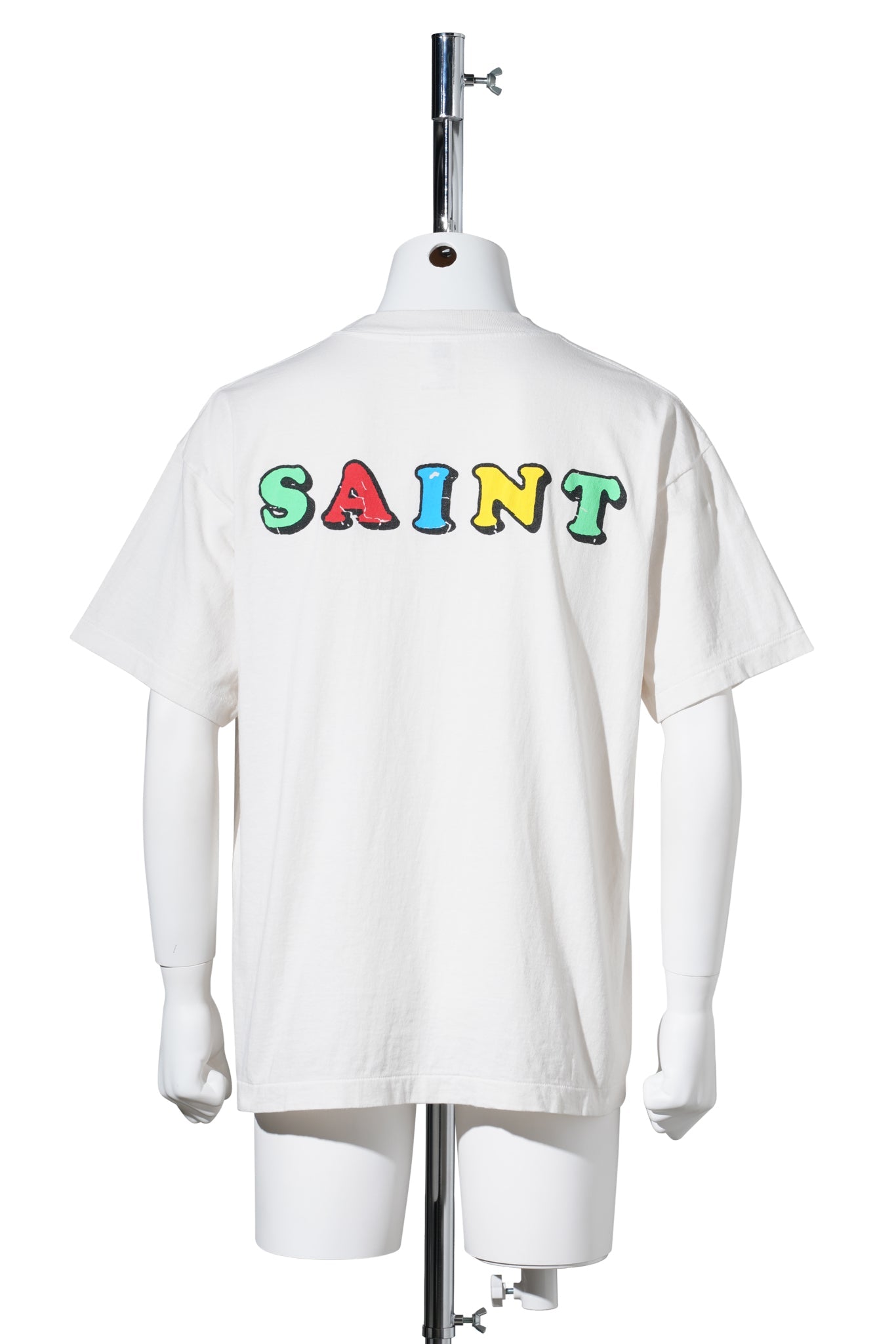SAINT Mxxxxxx x Jamie Reid JR_SS T-SHIRT/DESTROY / WHITE