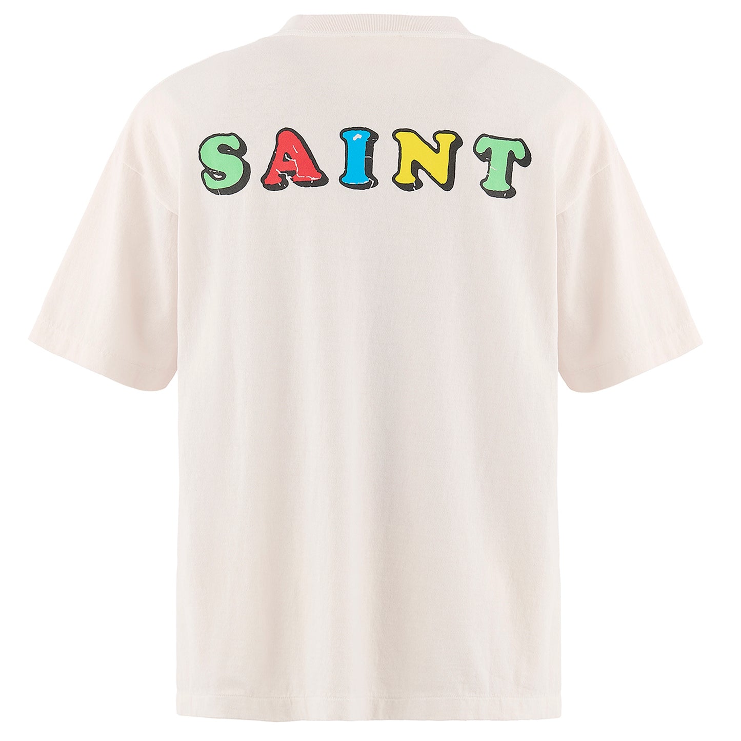 SAINT Mxxxxxx x Jamie Reid JR_SS T-SHIRT/DESTROY / WHITE