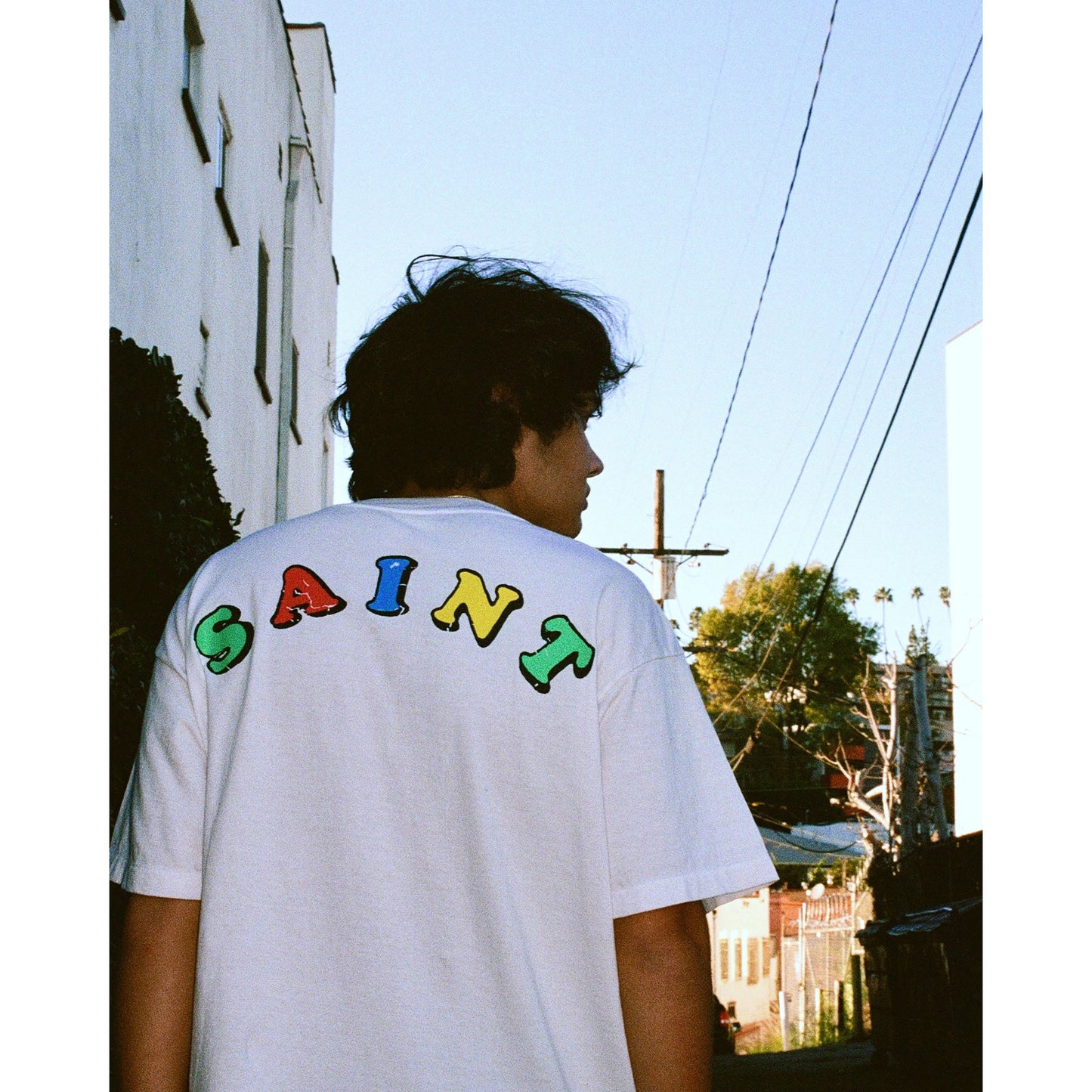 SAINT Mxxxxxx x Jamie Reid JR_SS T-SHIRT/DESTROY / WHITE