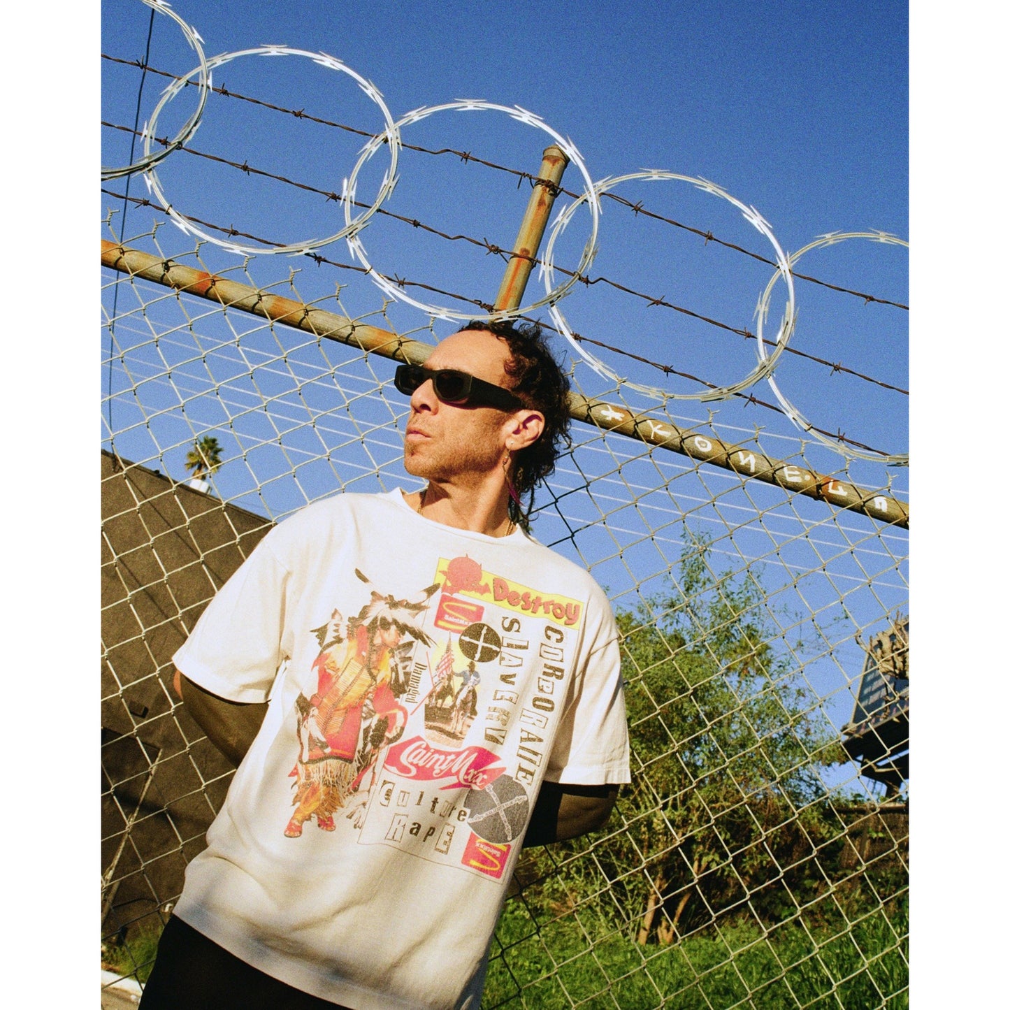 SAINT Mxxxxxx x Jamie Reid JR_SS T-SHIRT/DESTROY / WHITE