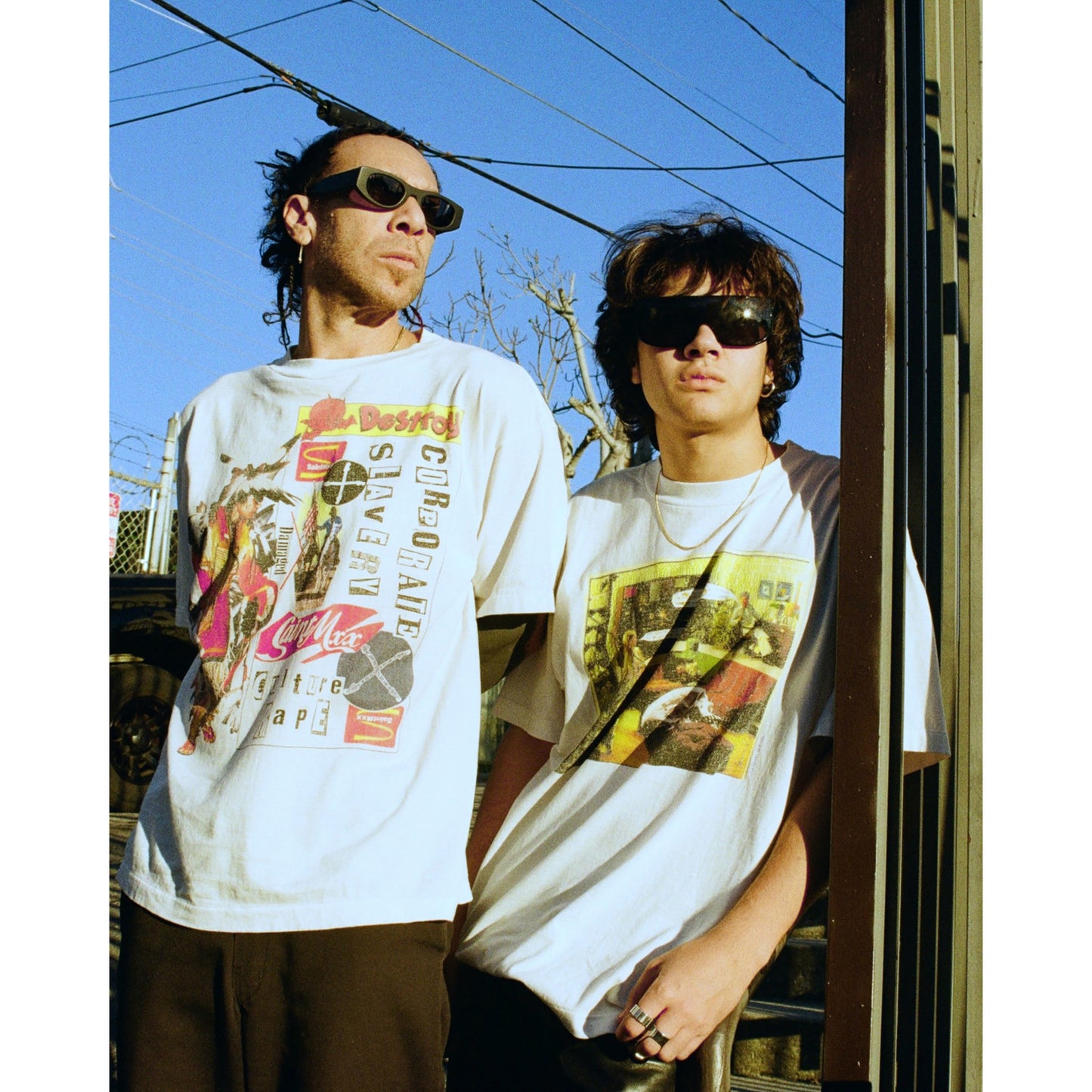 SAINT Mxxxxxx x Jamie Reid JR_SS T-SHIRT/DESTROY / WHITE
