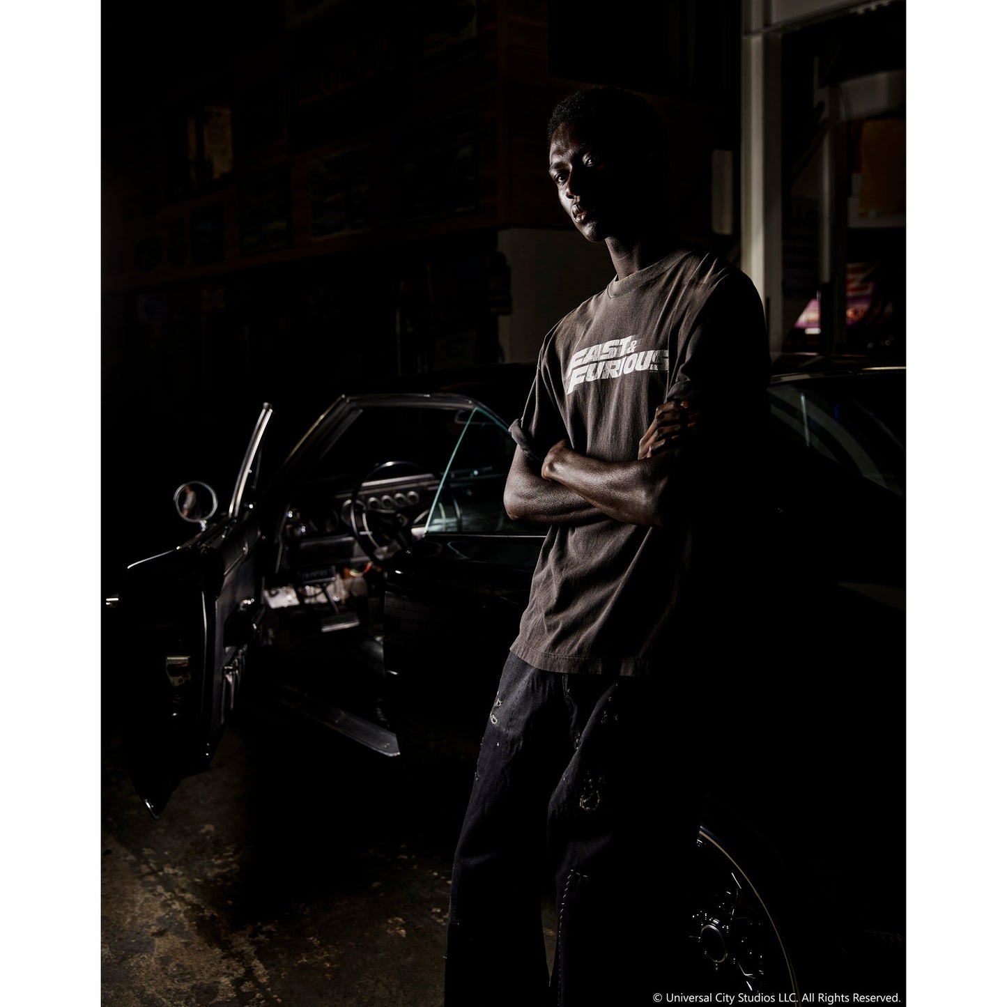 SAINT Mxxxxxx x Fast＆Furious FF_SS T-SHIRT/FAST FURIOUS / BLK