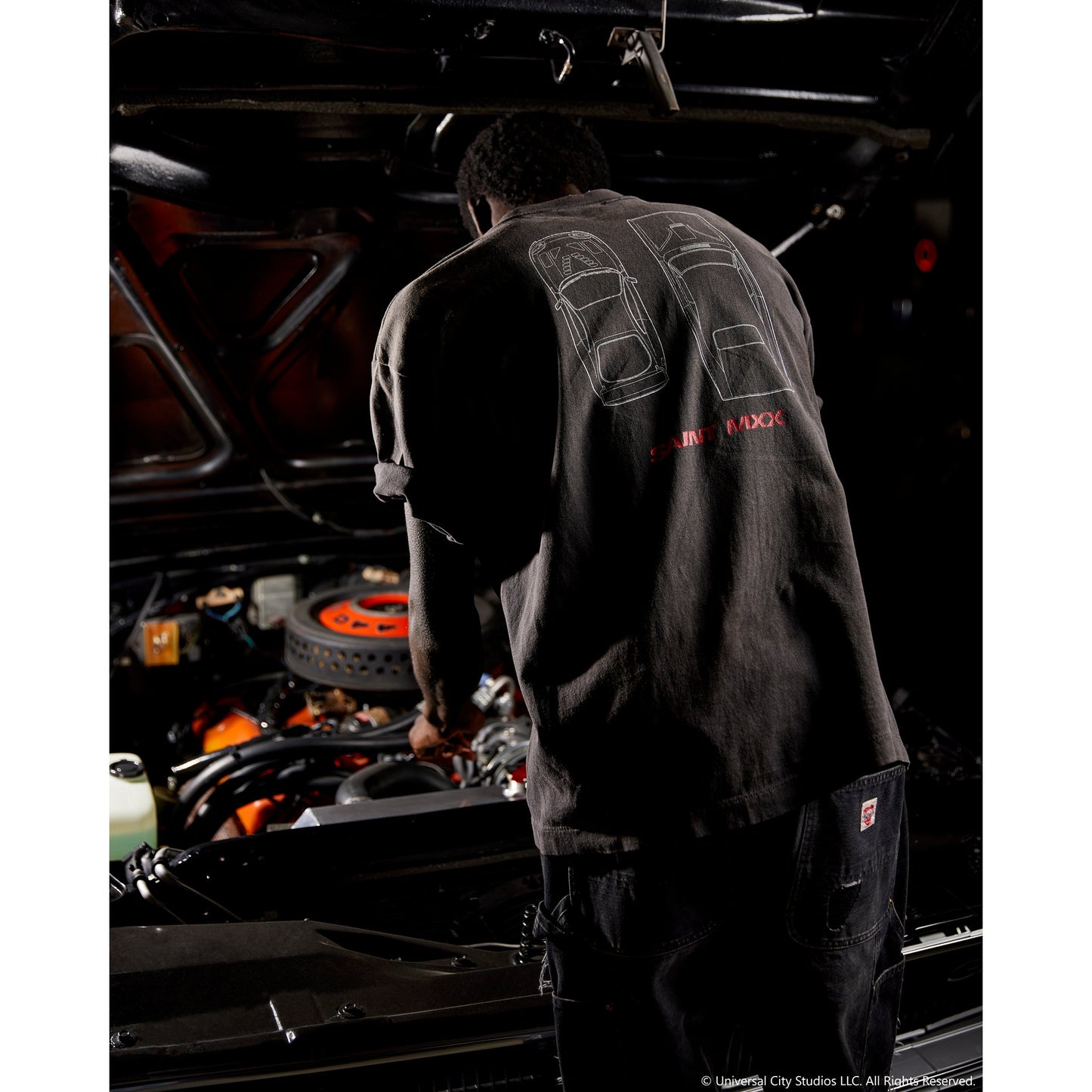 SAINT Mxxxxxx x Fast＆Furious FF_SS T-SHIRT/FAST FURIOUS / BLK