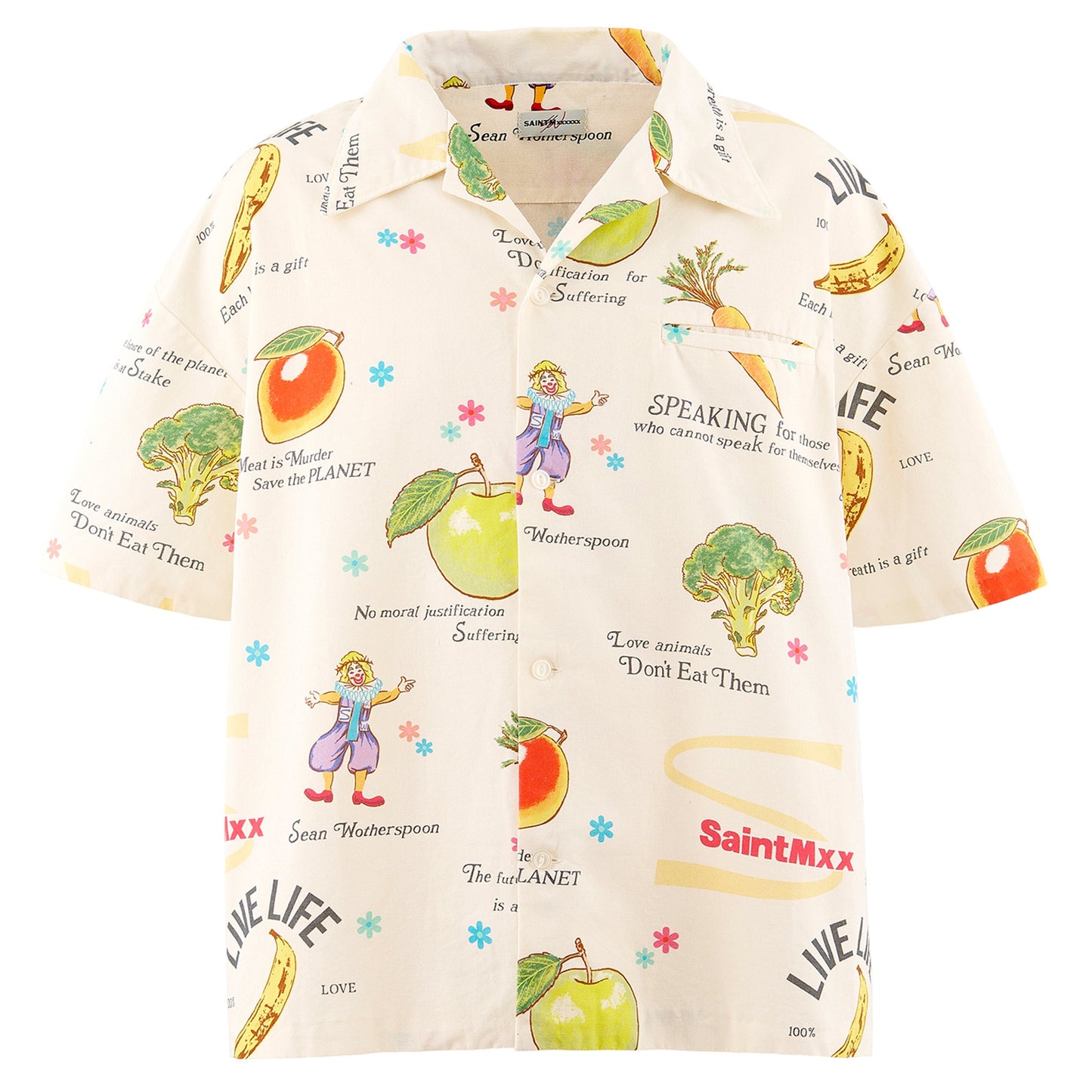 SAINT Mxxxxxxx x Sean Wotherspoon SW_OPEN COLLAR SHIRT / WHITE