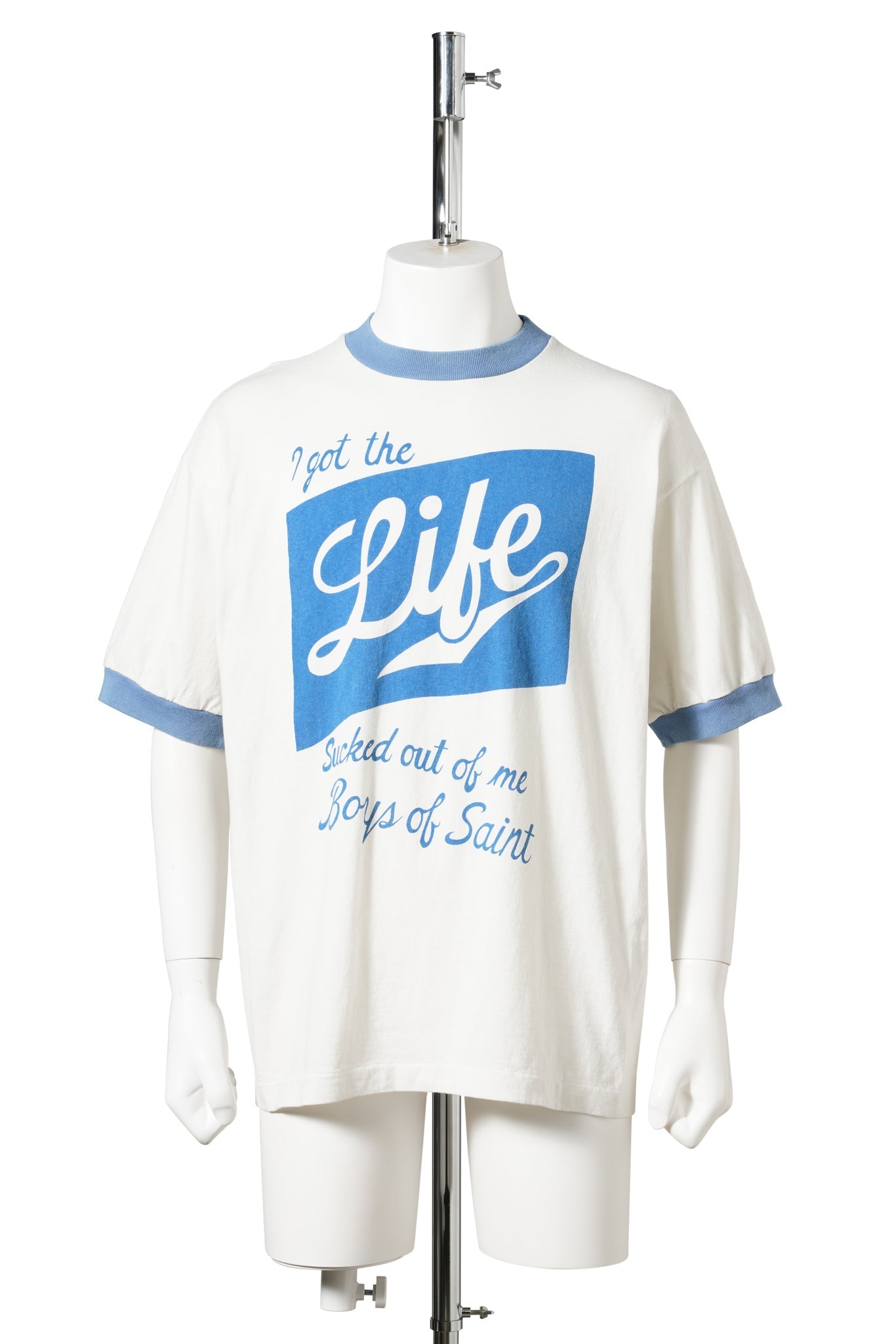 SAINT Mxxxxxx x Boys of summer BOS_SS T-SHIRT/RINGER TEE / WHITE