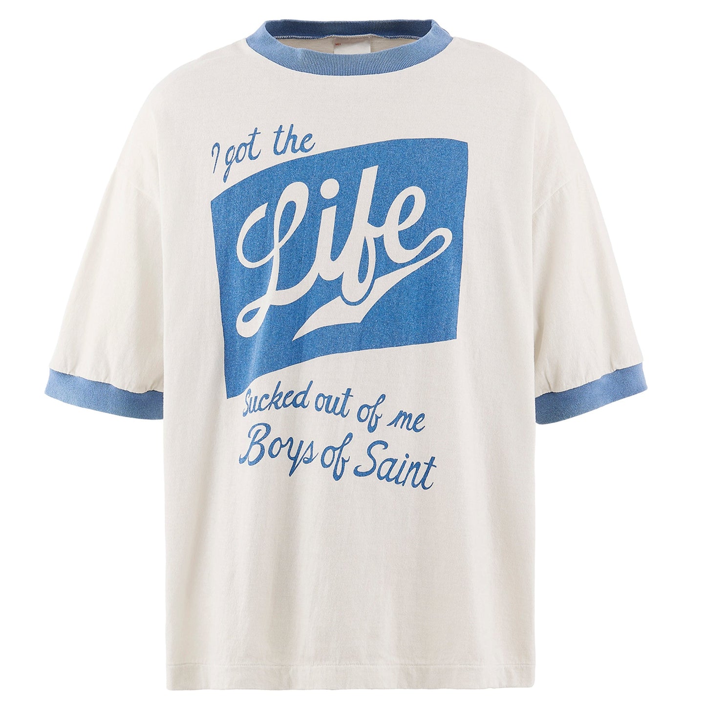 SAINT Mxxxxxx x Boys of summer BOS_SS T-SHIRT/RINGER TEE / WHITE