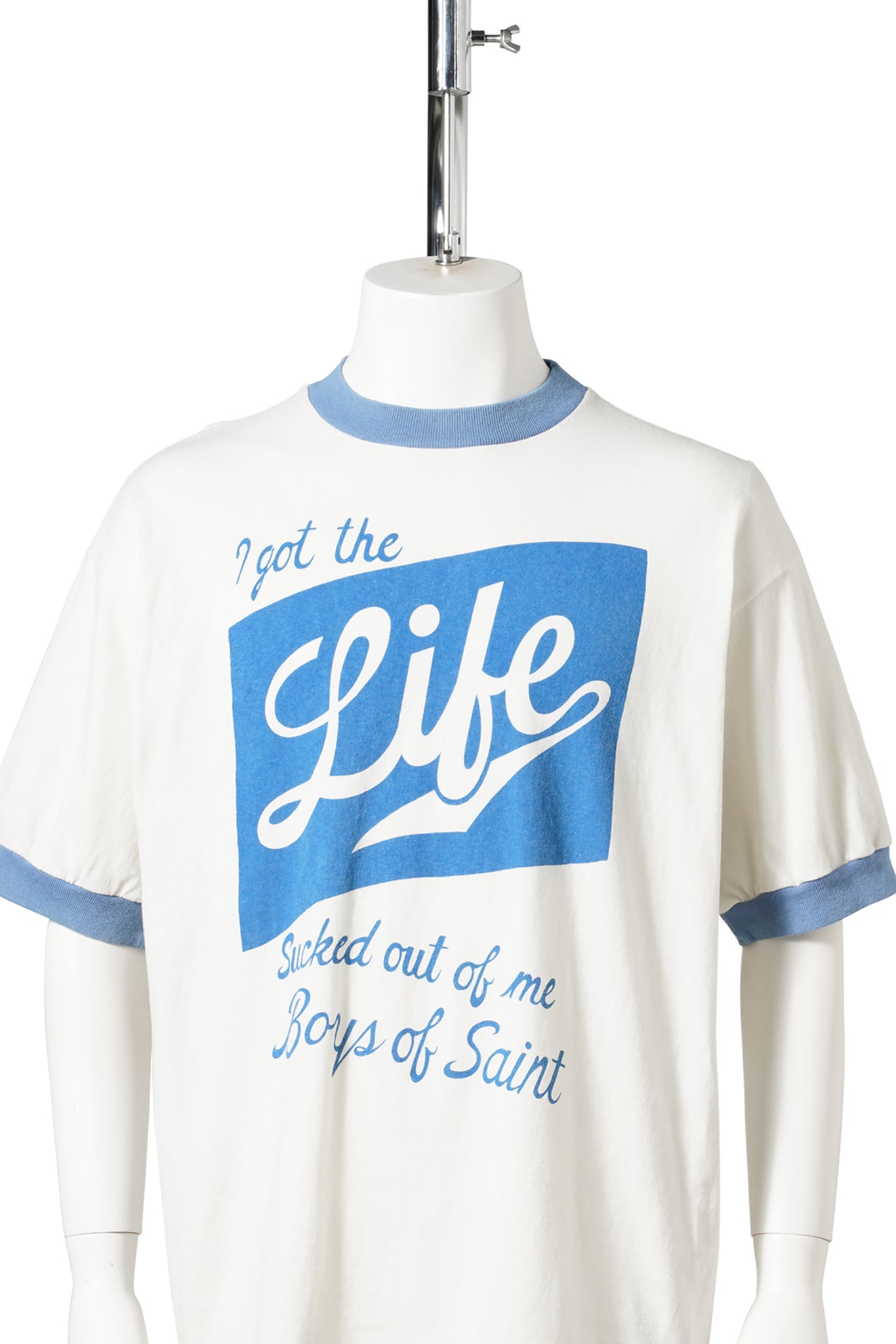 SAINT Mxxxxxx x Boys of summer BOS_SS T-SHIRT/RINGER TEE / WHITE