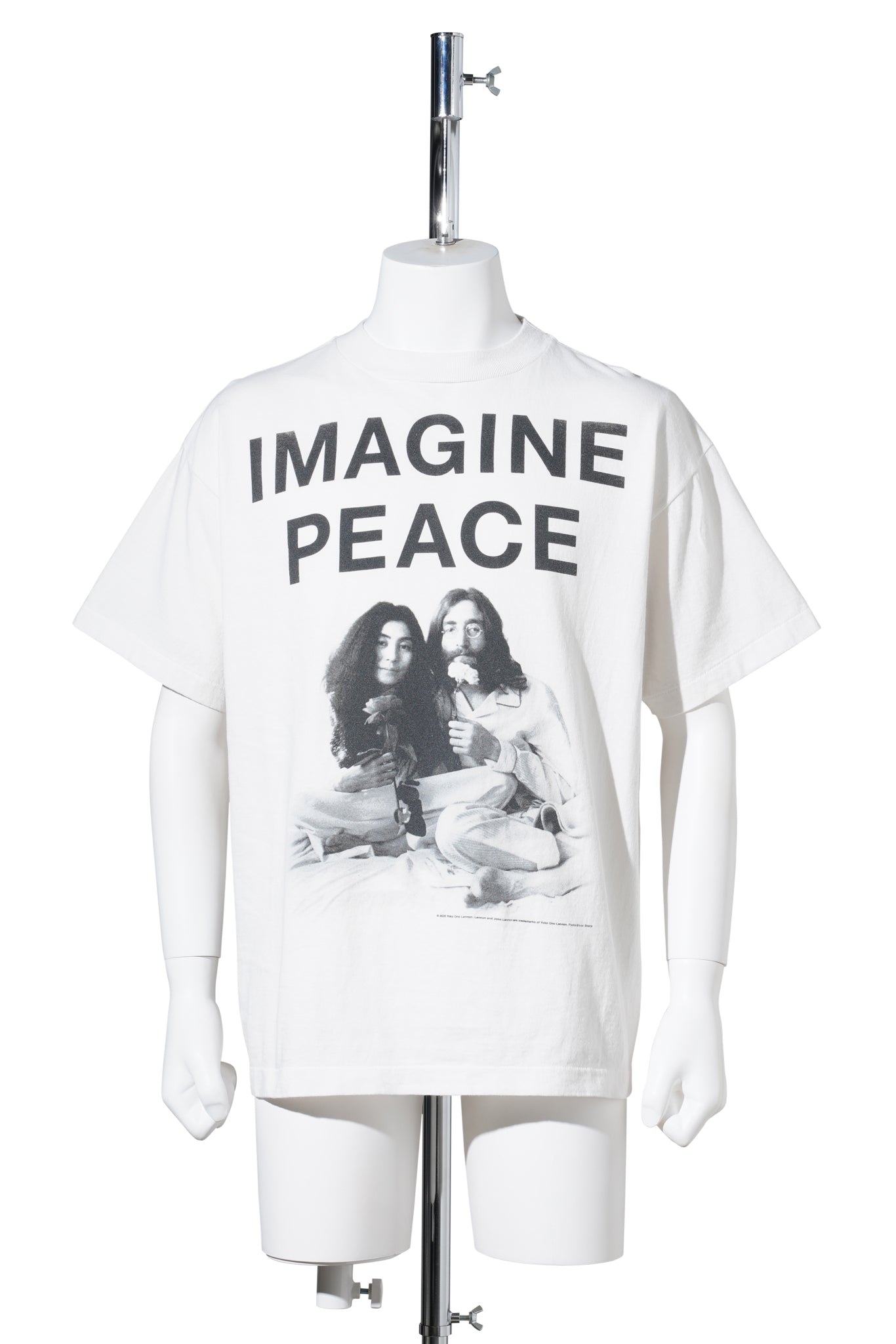 SAINT Mxxxxxx x JOHN LENNON JL_SS T-SHIRT/IMAGINE PEACE / WHT