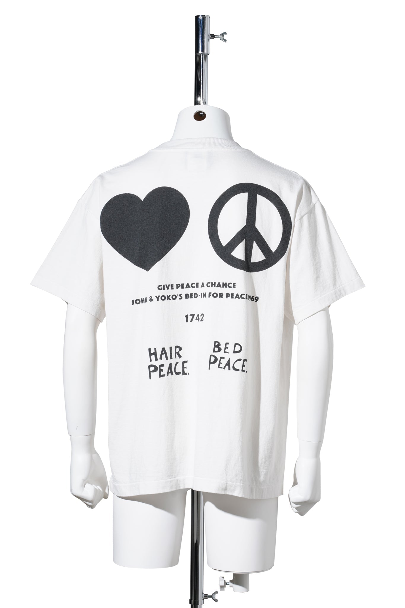 SAINT Mxxxxxx x JOHN LENNON JL_SS T-SHIRT/IMAGINE PEACE / WHT