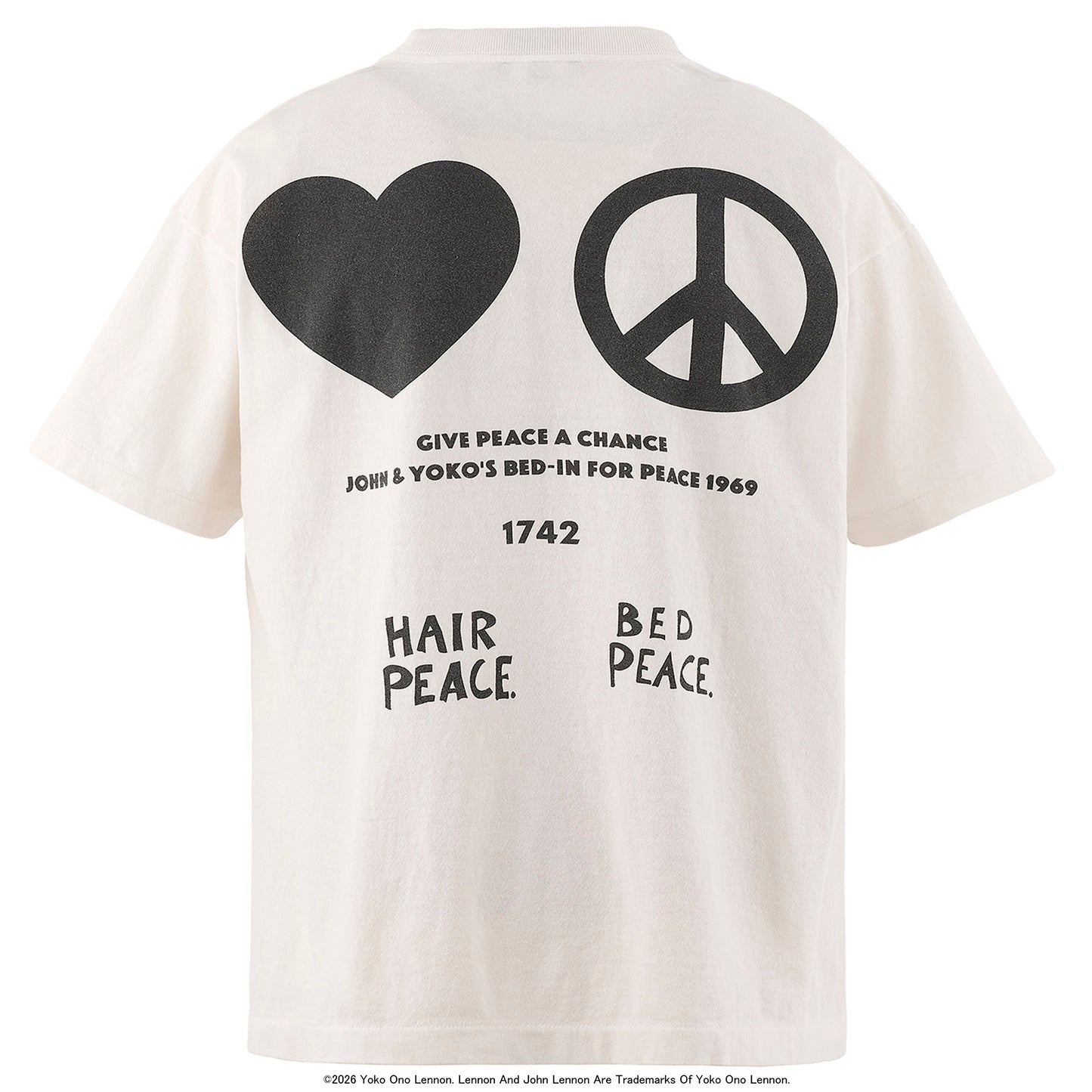 SAINT Mxxxxxx x JOHN LENNON JL_SS T-SHIRT/IMAGINE PEACE / WHT