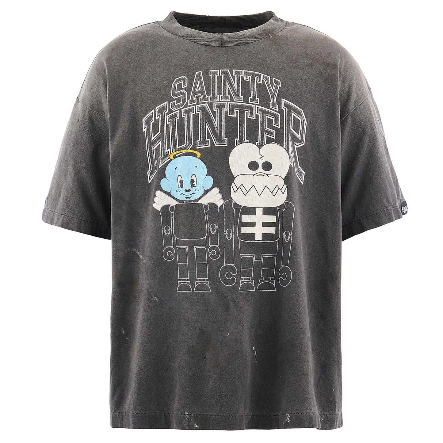 SAINT Mxxxxxx x BOUNTY HUNTER BH_SS TEE/SKULL-K&BABY-M / BLK