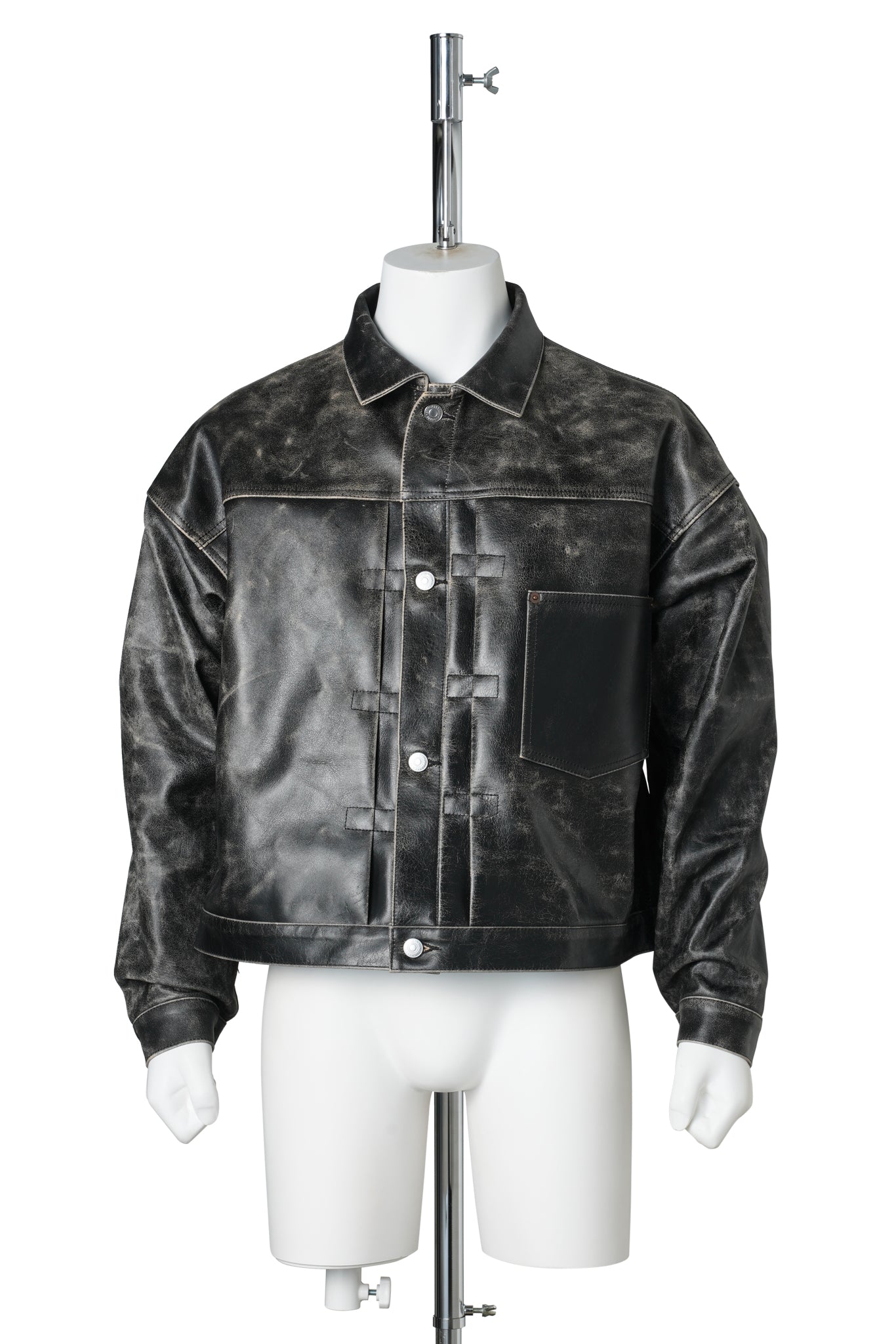 SAINT Mxxxxxx x BerBerJin BBJ_LEATHER JACKET/LEATHER / BLACK