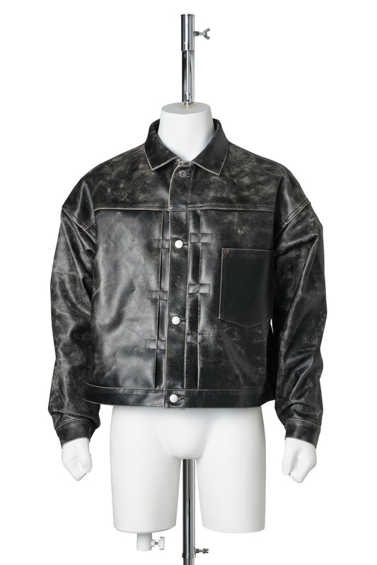 SAINT Mxxxxxx x BerBerJin BBJ_LEATHER JACKET/LEATHER / BLACK