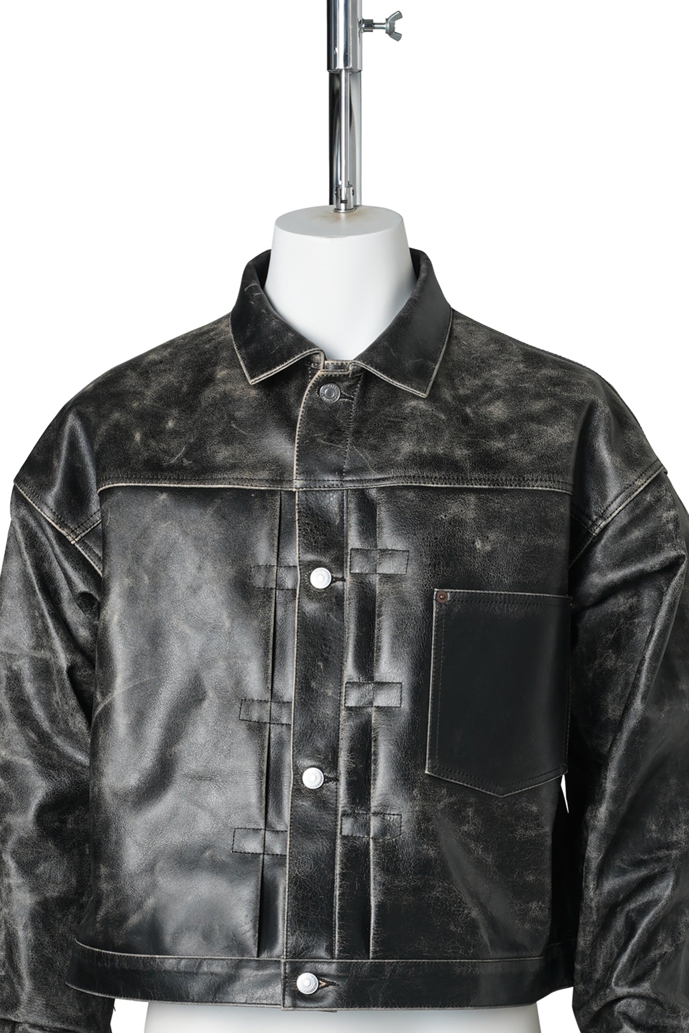 SAINT Mxxxxxx x BerBerJin BBJ_LEATHER JACKET/LEATHER / BLACK