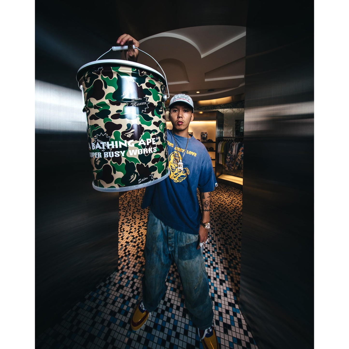SAINT Mxxxxxx x A BATHING APE® BAPE_CAN STOOL / CAMO