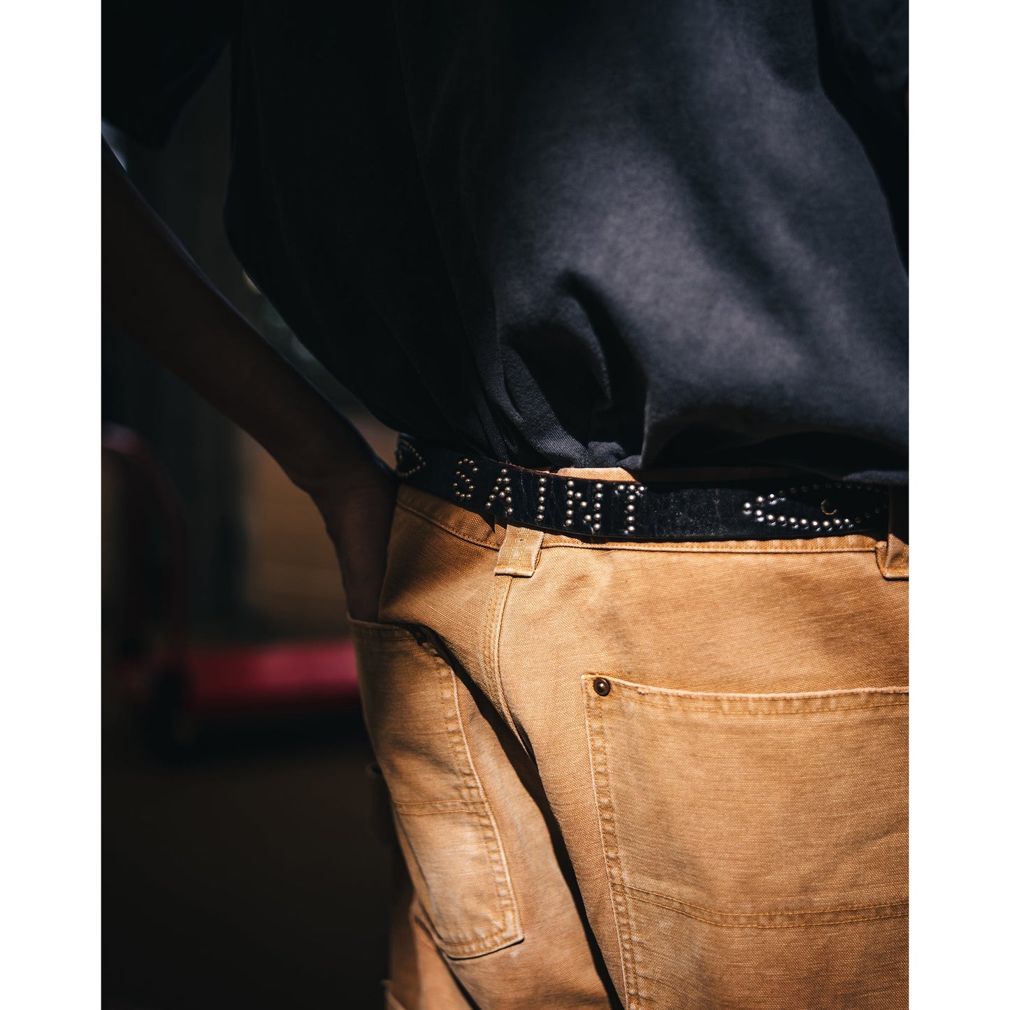 SAINT Mxxxxxx x HTC HTC_BELT NARROW/BLACK STONE / BLACK