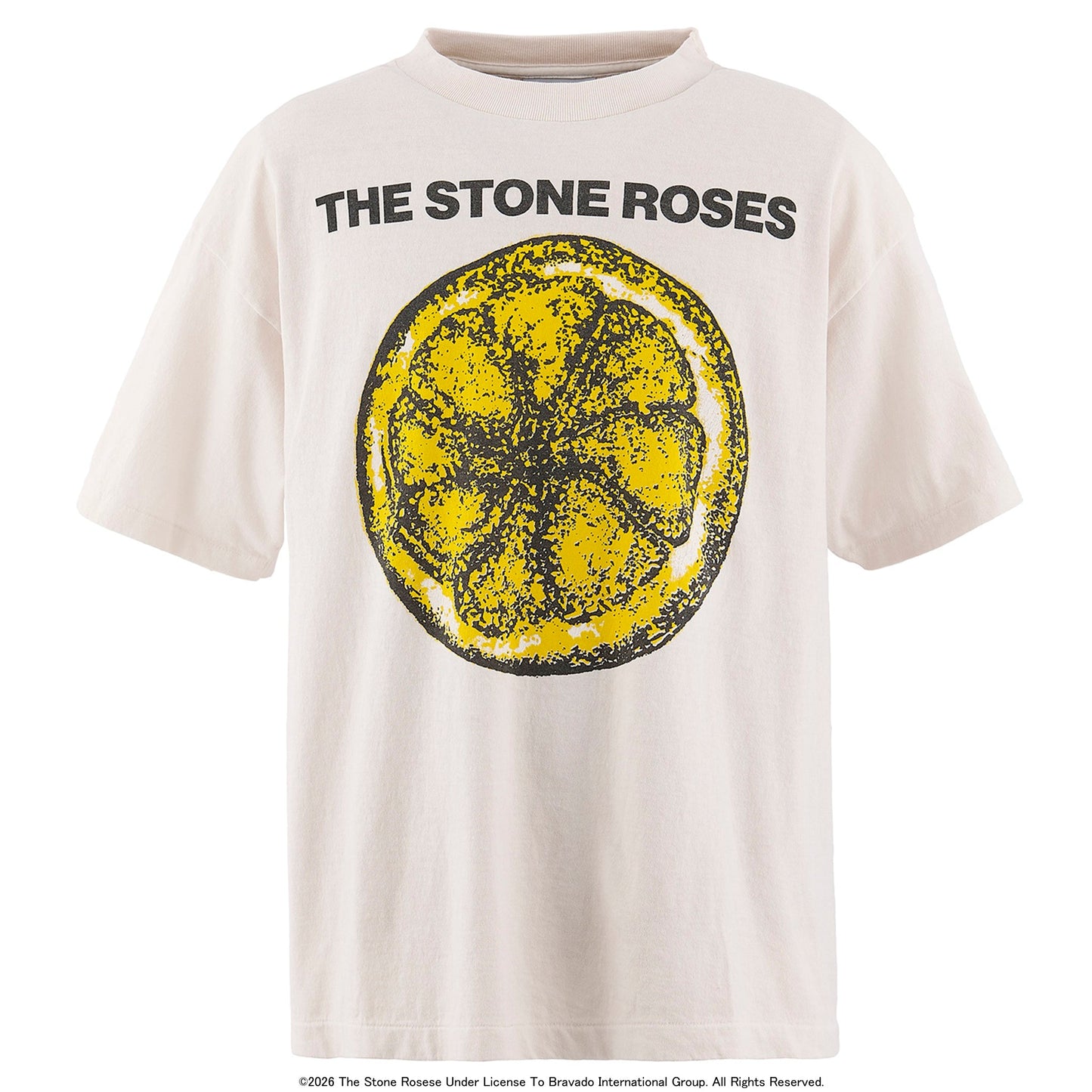 SAINT Mxxxxxx x THE STONE ROSES TSR_SS T-SHIRT/LEMON / WHITE