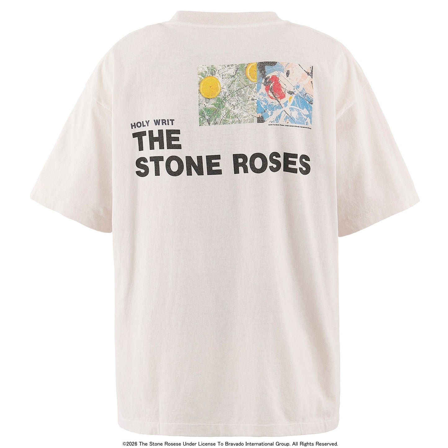 SAINT Mxxxxxx x THE STONE ROSES TSR_SS T-SHIRT/LEMON / WHITE