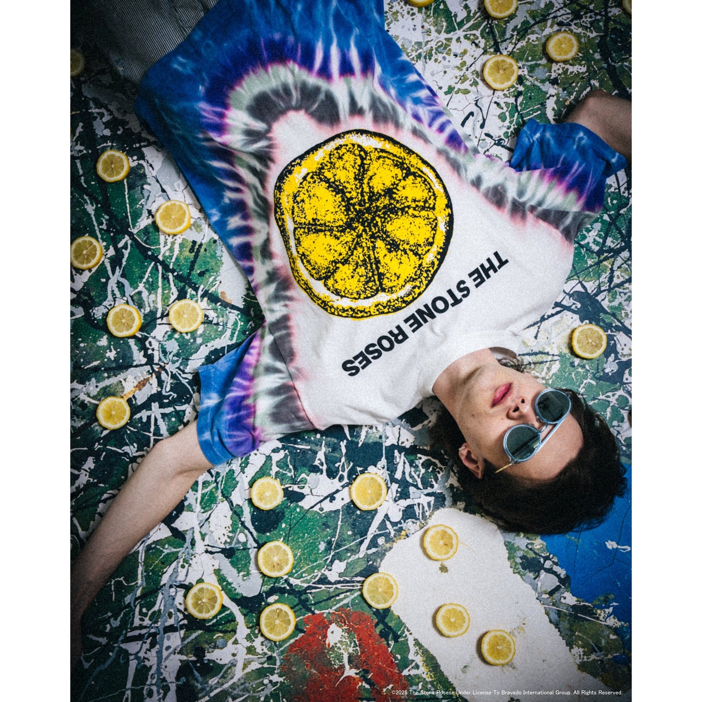 SAINT Mxxxxxx x THE STONE ROSES TSR_SS T-SHIRT/LEMON / TIE DYE
