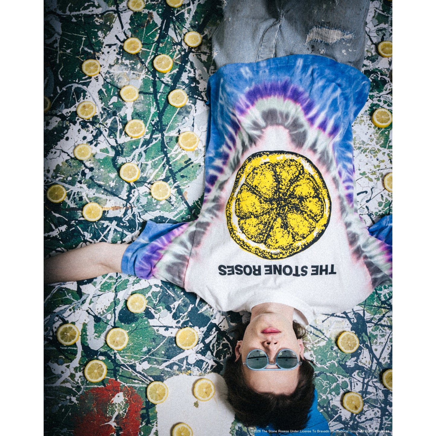 SAINT Mxxxxxx x THE STONE ROSES TSR_SS T-SHIRT/LEMON / TIE DYE