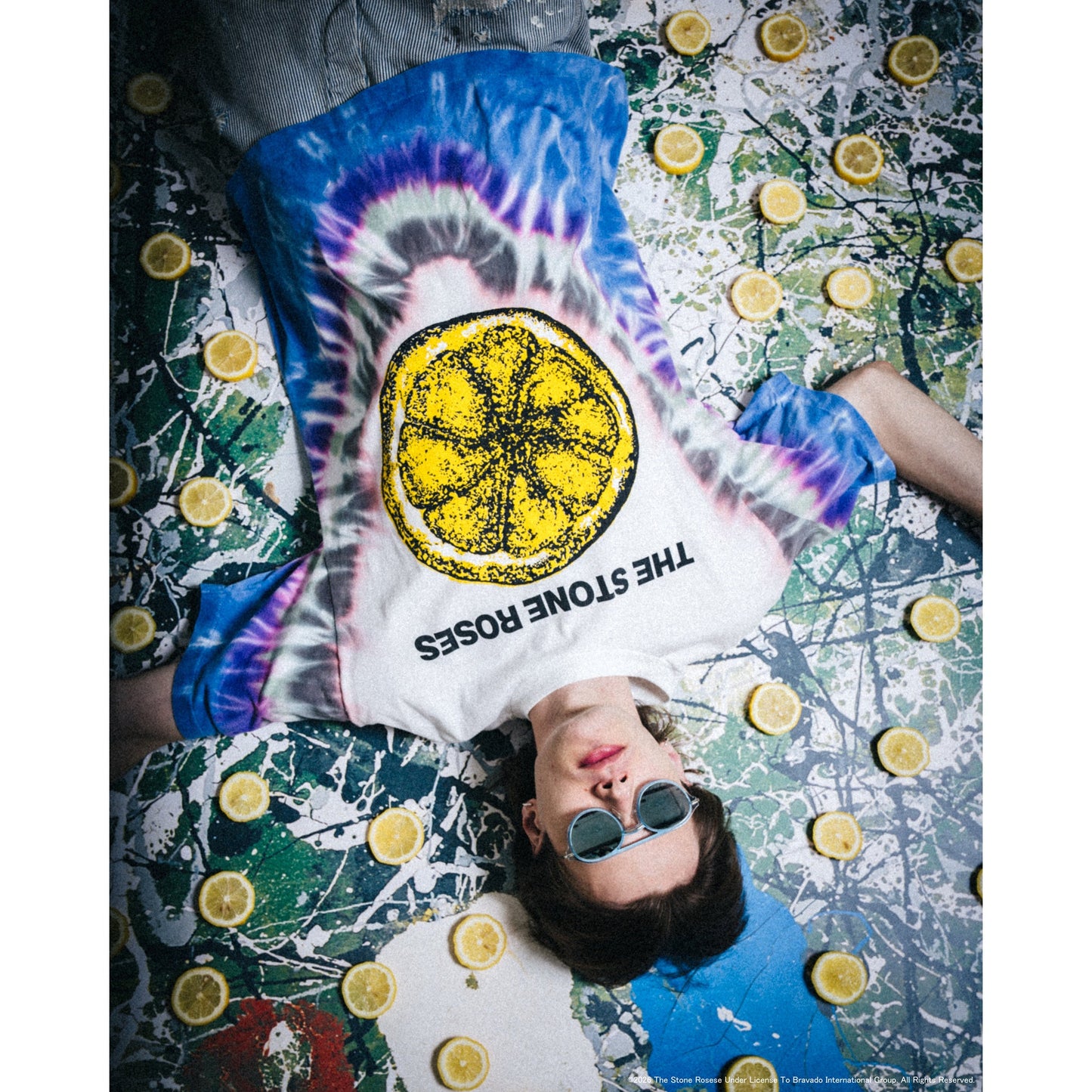 SAINT Mxxxxxx x THE STONE ROSES TSR_SS T-SHIRT/LEMON / TIE DYE