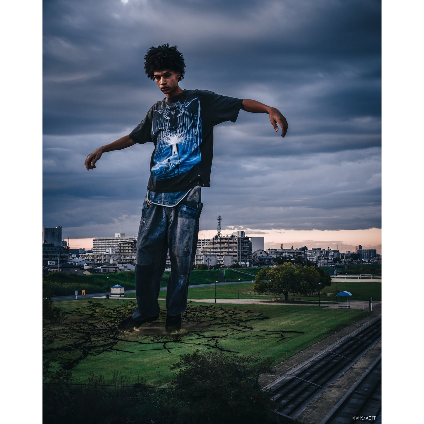 SAINT Mxxxxxx x 進撃の巨人 AOT_SS TEE/ATTACK ON TITAN / BLACK