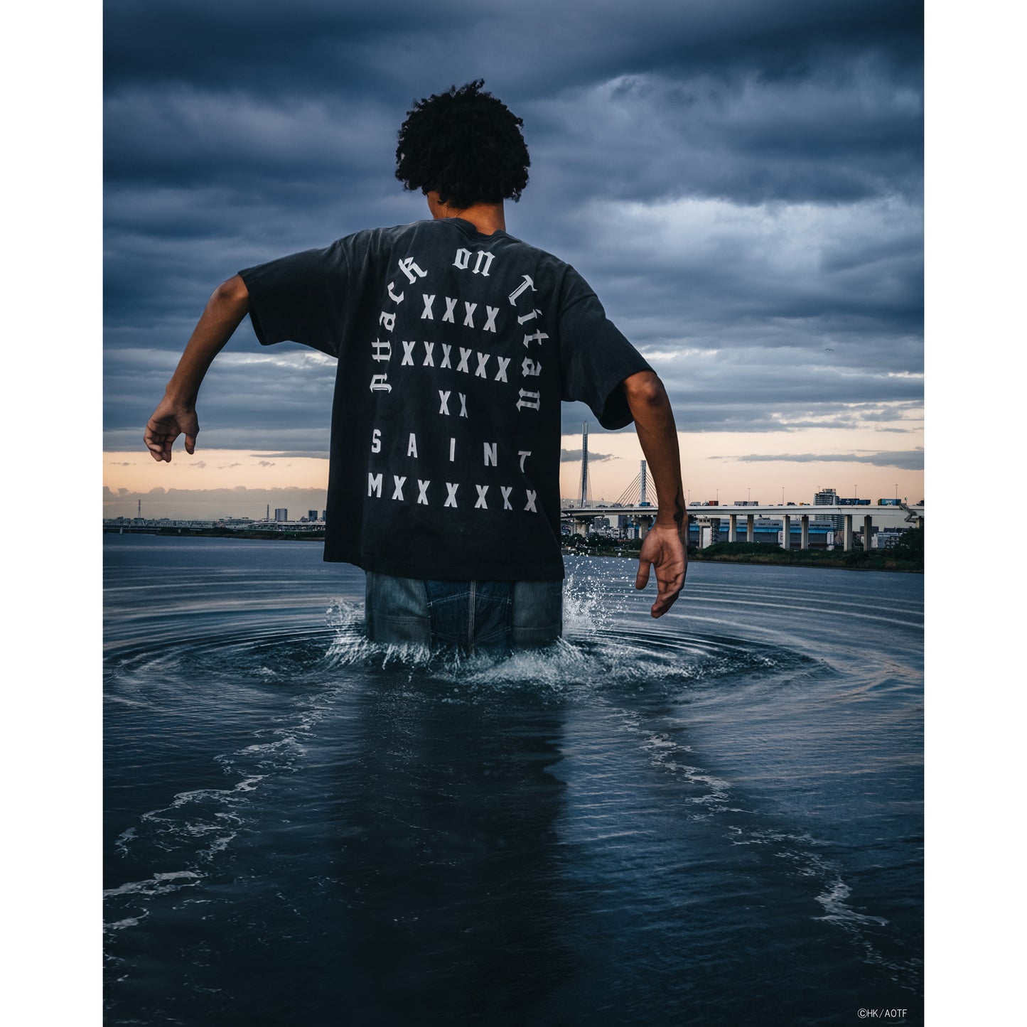 SAINT Mxxxxxx x 進撃の巨人 AOT_SS TEE/ATTACK ON TITAN / BLACK