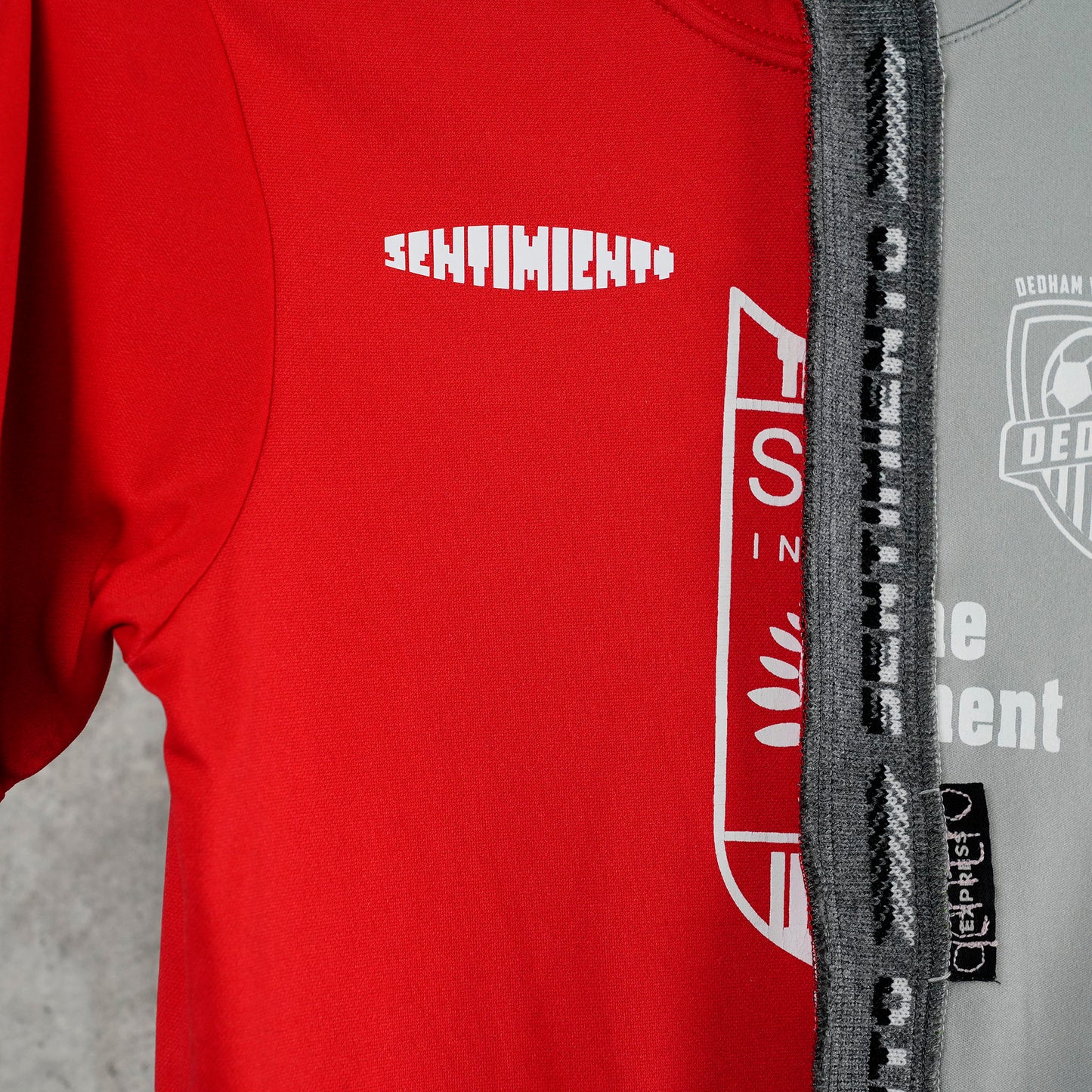 SPLIT JERSEY / RED+GREY