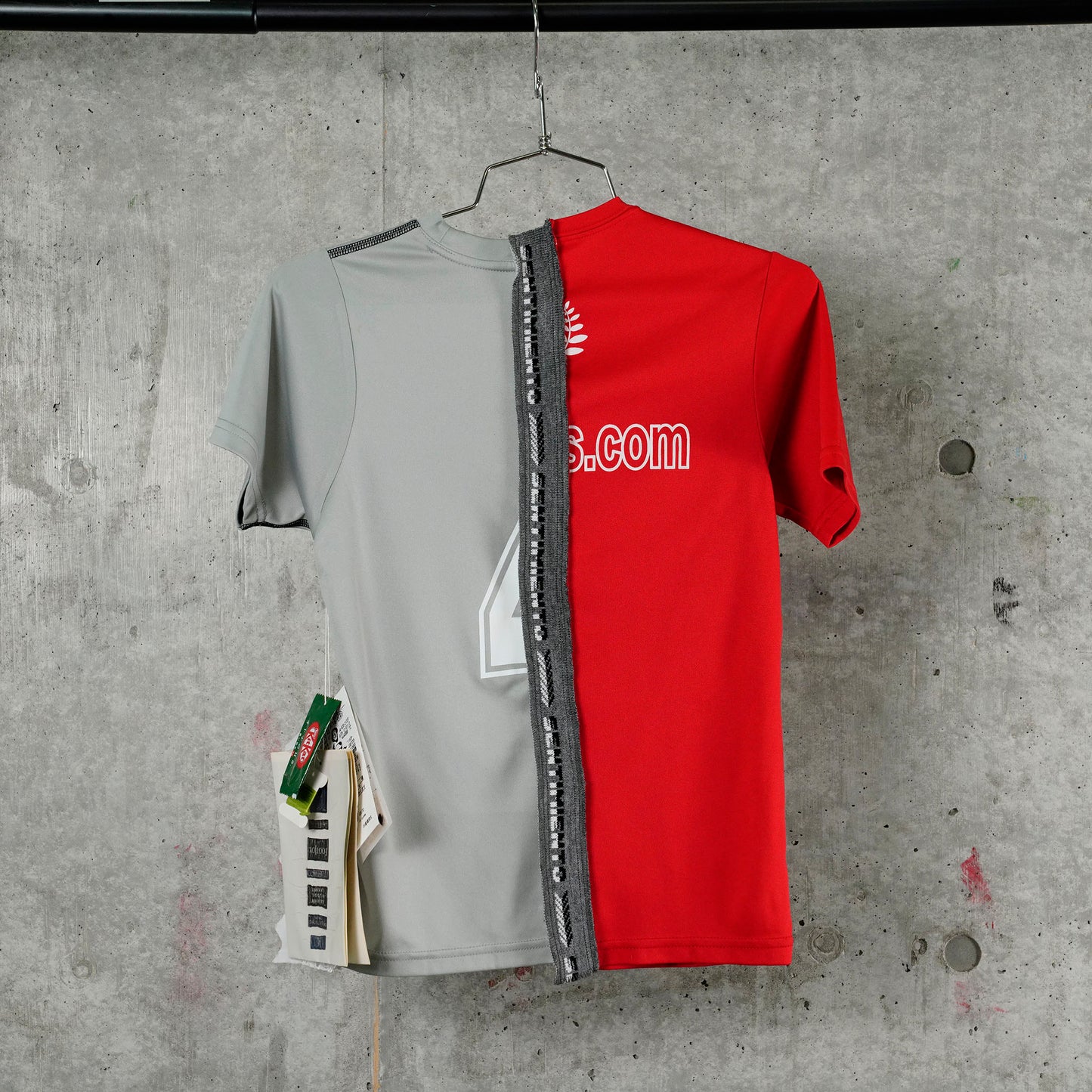 SPLIT JERSEY / RED+GREY